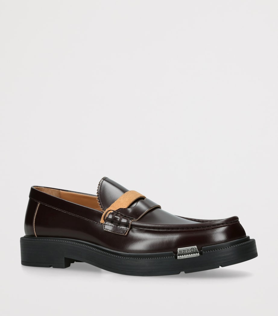 Maison Margiela Leather Décortiqué Loafers Dark Brown Image 3