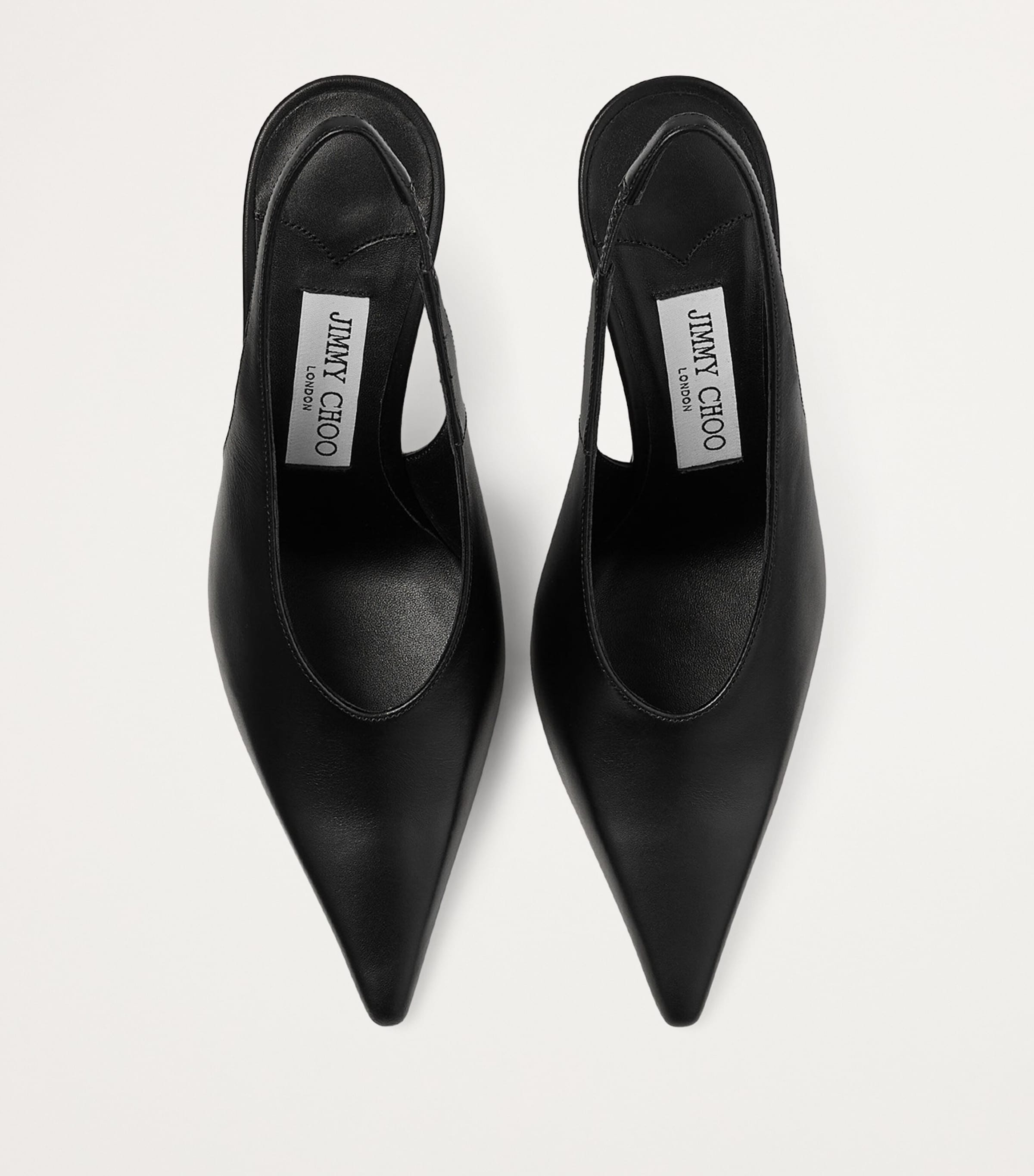 Jimmy Choo Isa 95 Leather Slingback Pumps Black Image 5