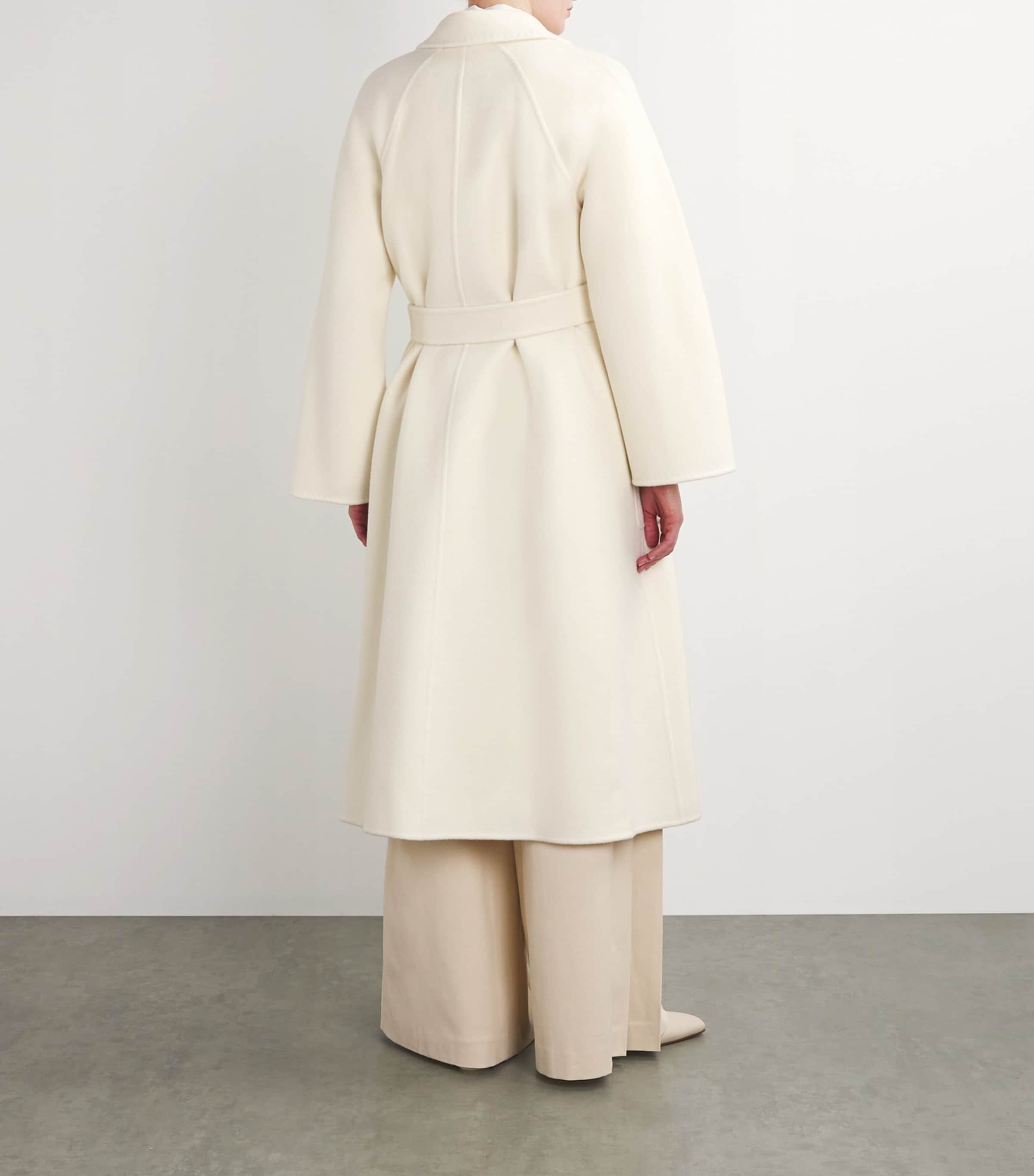 Cashmere Belted Coat WHITE Image 4