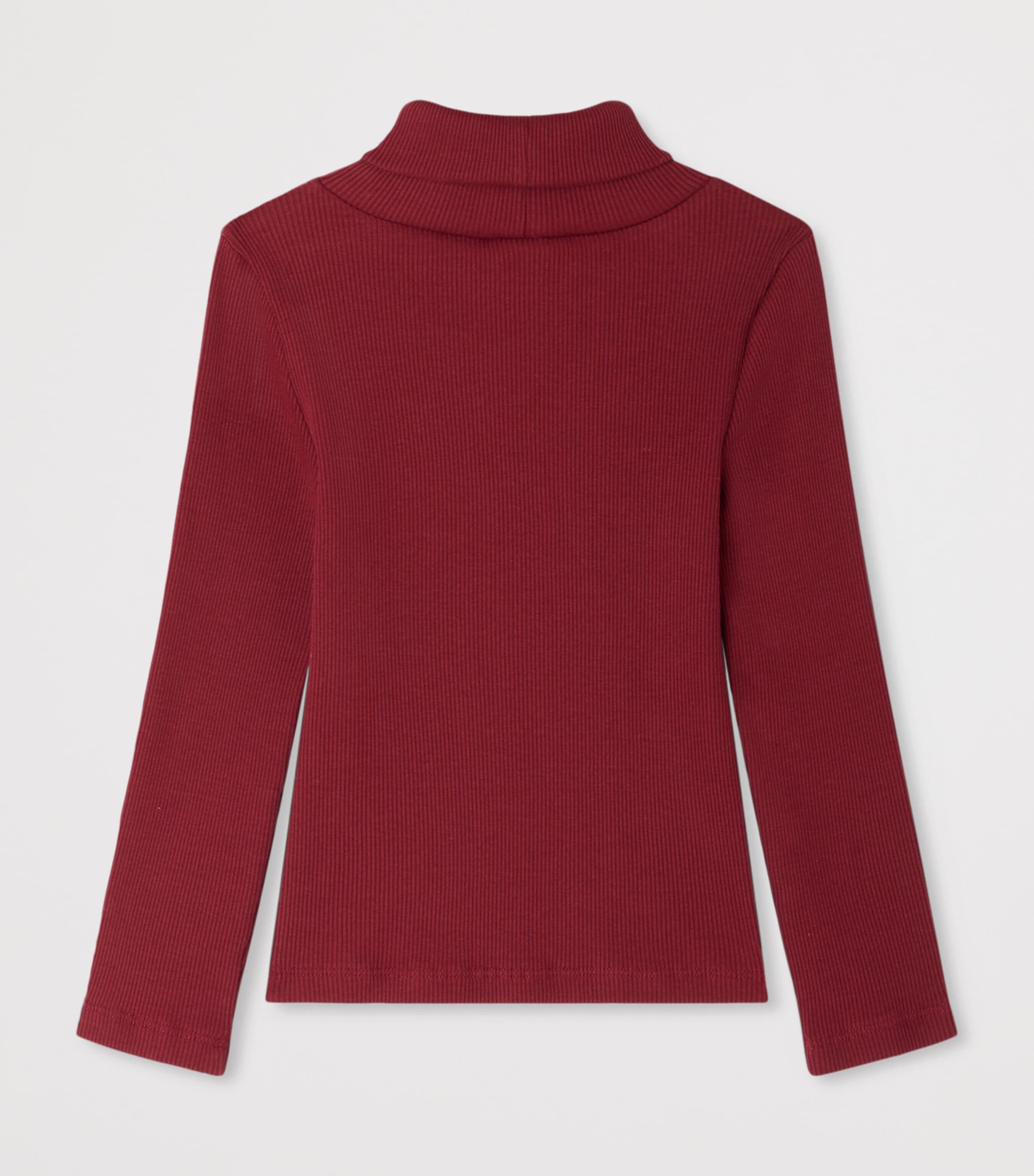 Bonpoint Cotton Rollneck Sweater (4-8 Years) Bordeaux Image 2