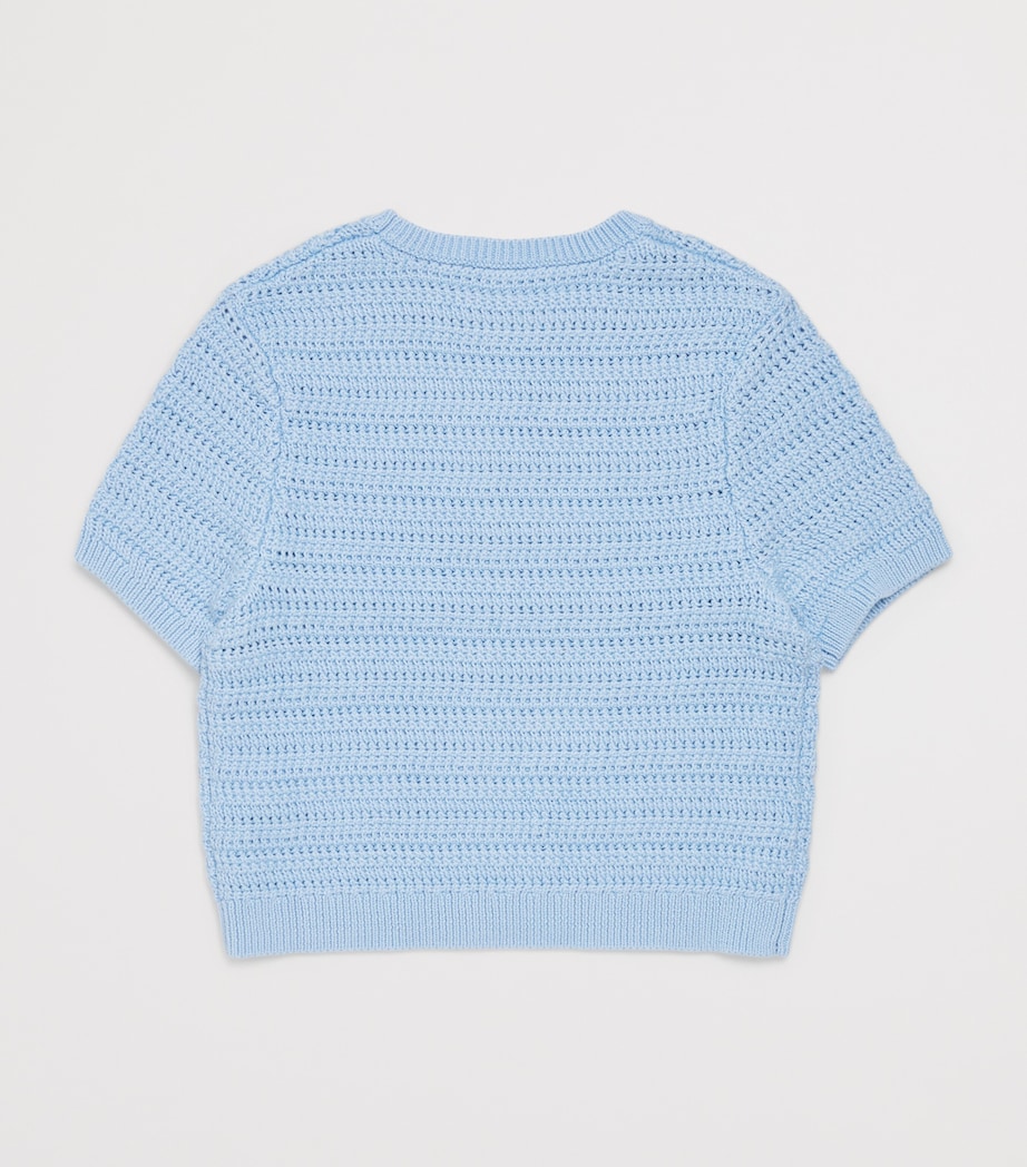 Chloé Kids Womens Cotton Embroidered Logo Sweater (4-14 Years) Water Image 2