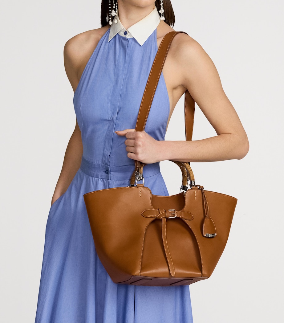 Ralph Lauren Collection Leather Ralph Tote Bag Rl Gold Image 9
