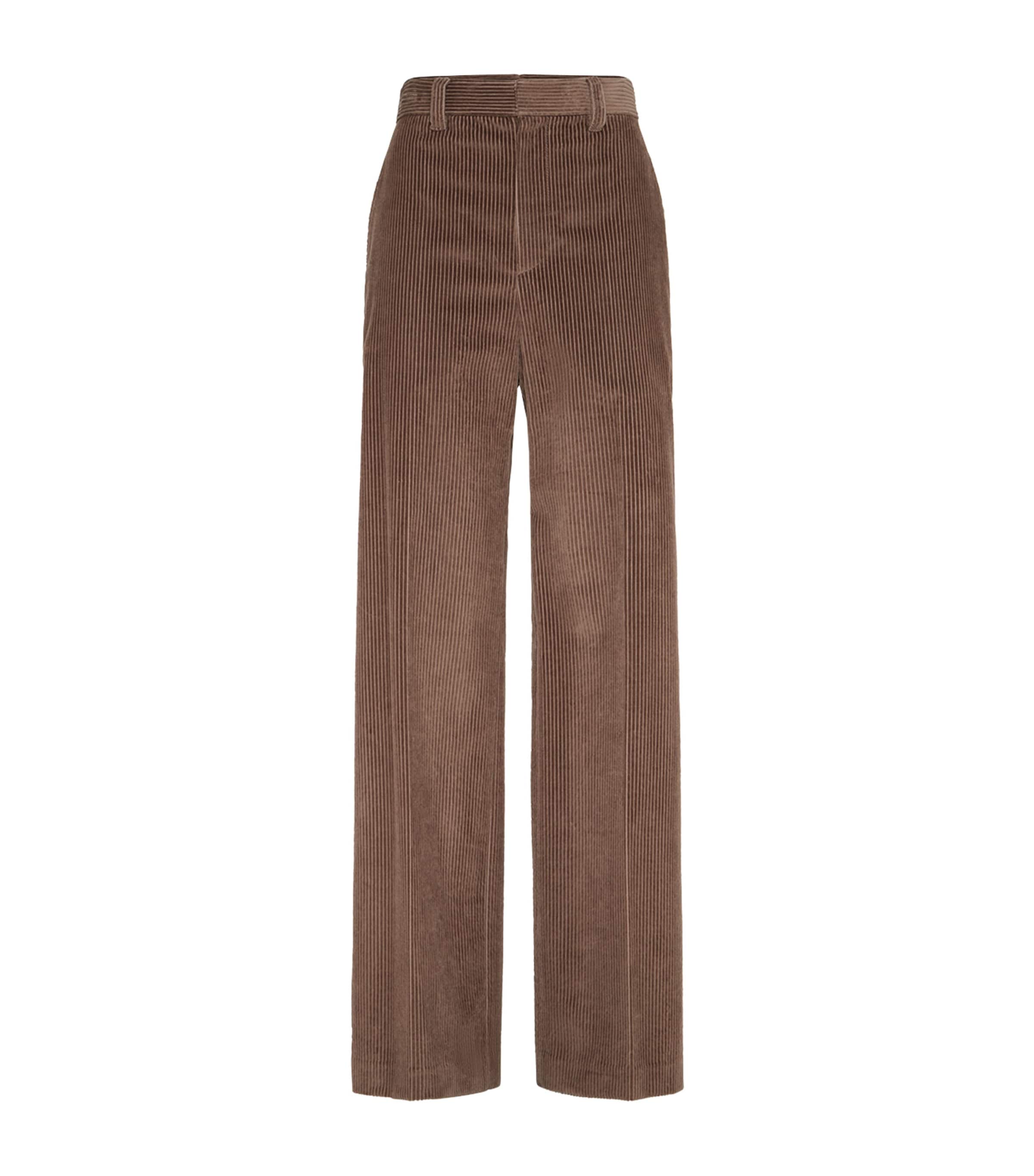 Brunello Cucinelli Corduroy Loose Trousers In Brown