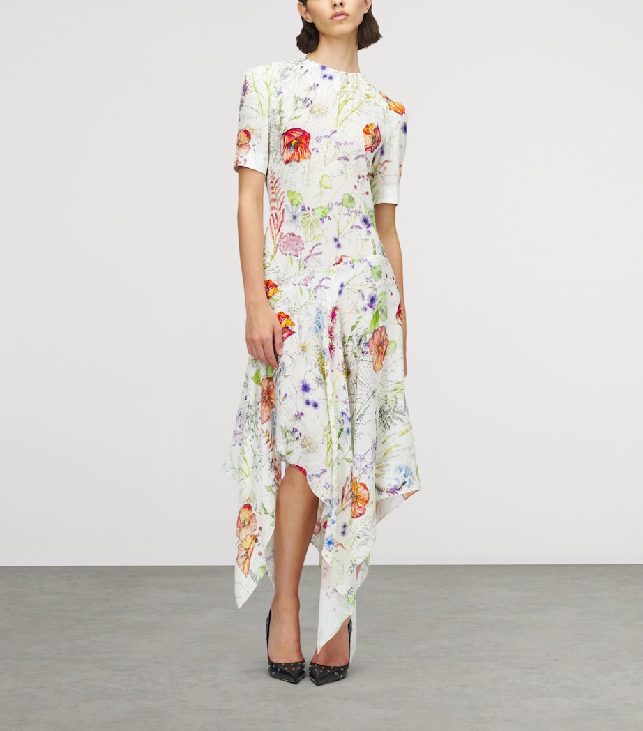 Silk Floral Mini Dress 9015 Image 2