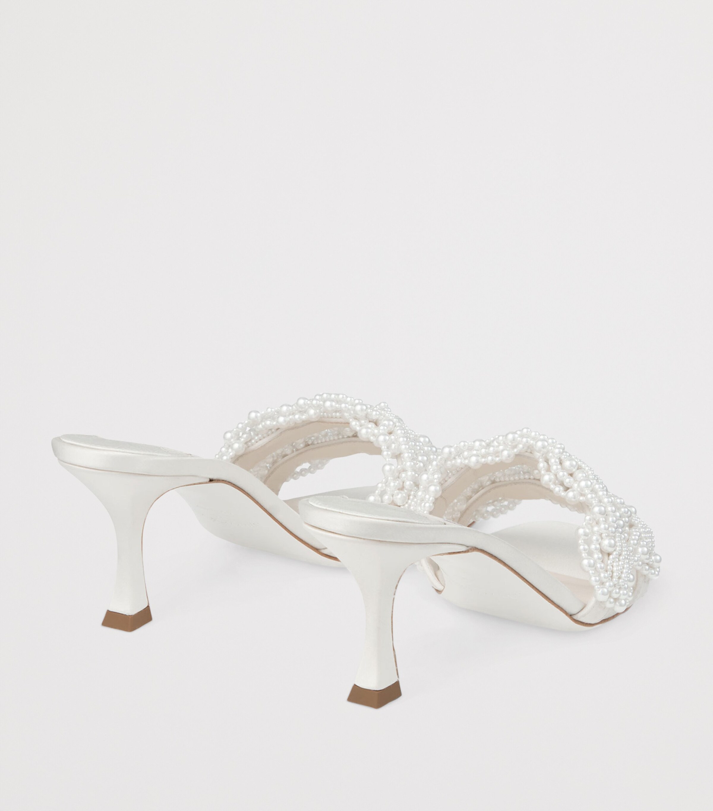 Cary 70 Satin Mules IVORY/WHITE Image 4