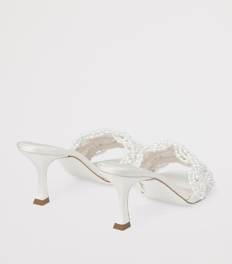 Cary 70 Satin Mules IVORY/WHITE Image 4