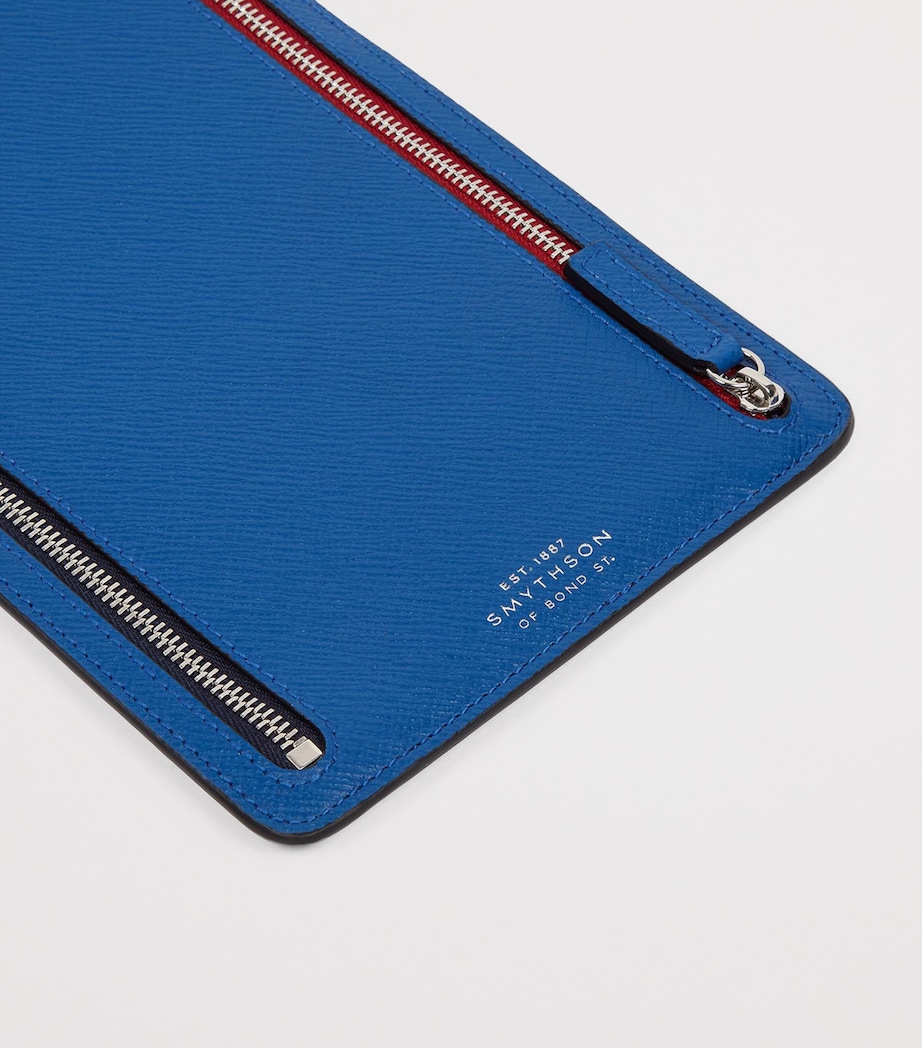 Panama Leather Multi-Zip Travel Wallet CERULEAN Image 4