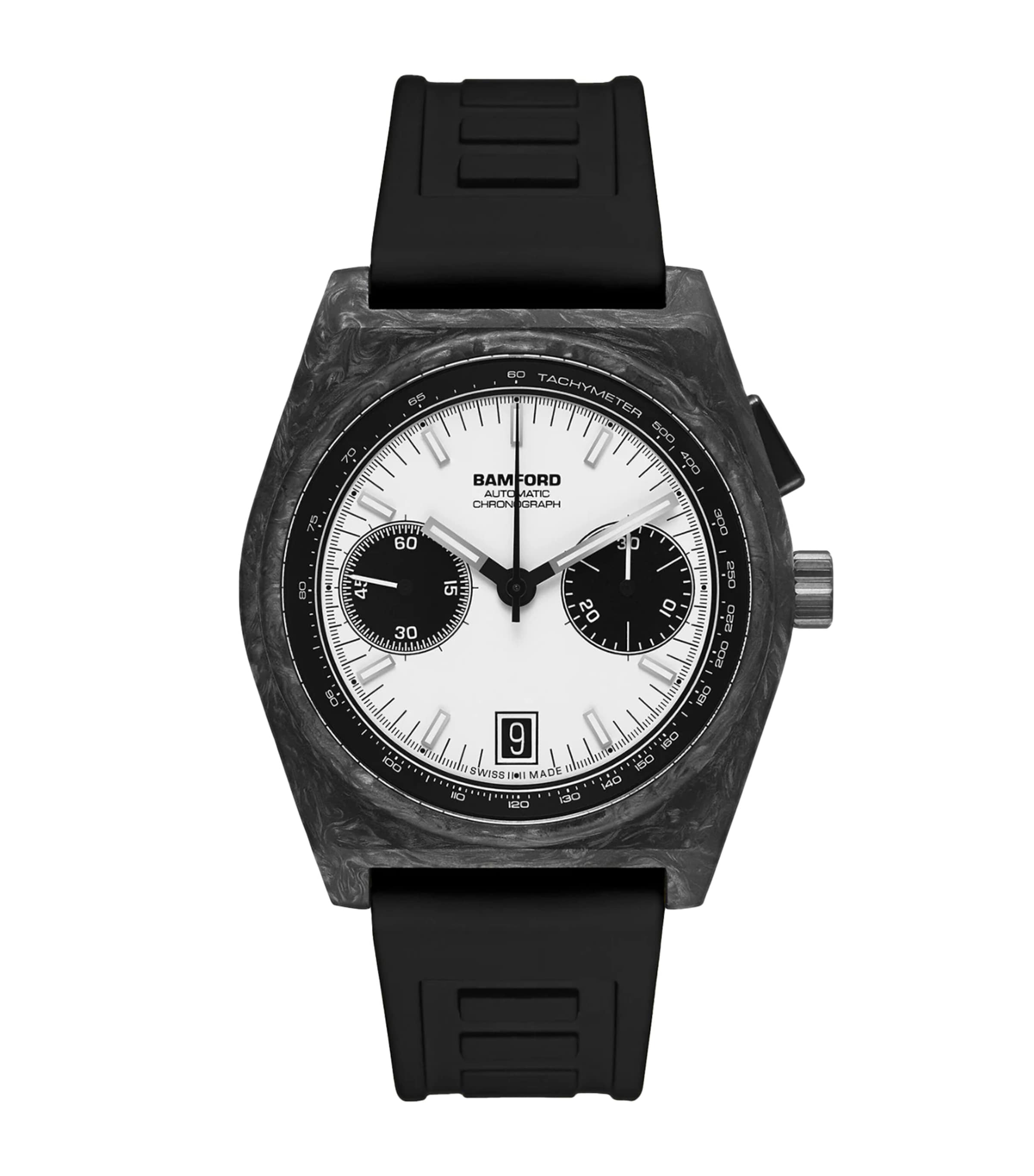Forged Carbon B347 Watch 41.5mm WHITE Image 1
