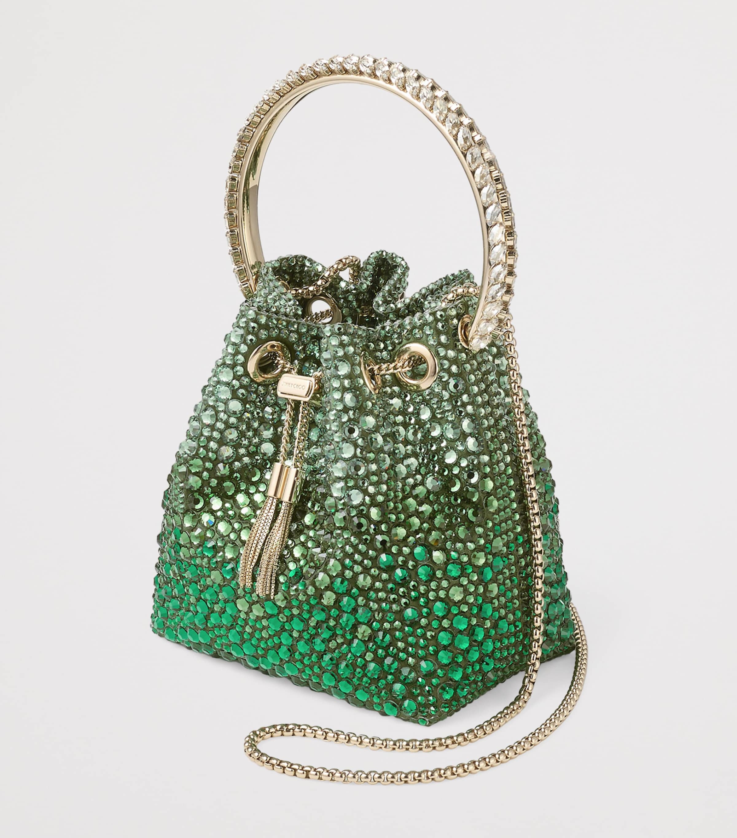Bon Bon Embellished Top-Handle Bag BRITISH GREEN MIX/EM Image 3