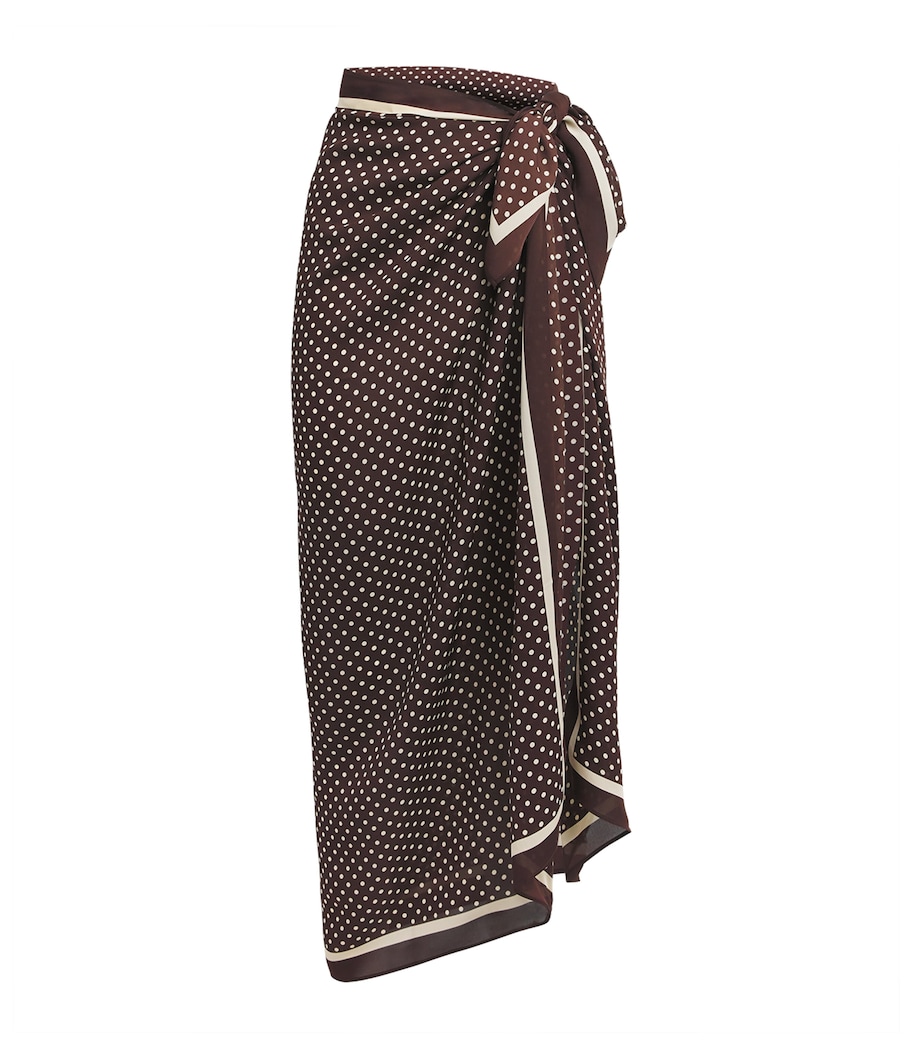 Matteau Womens Silk Polka-Dot Pareo Plka Dot Plk Chc Image 1