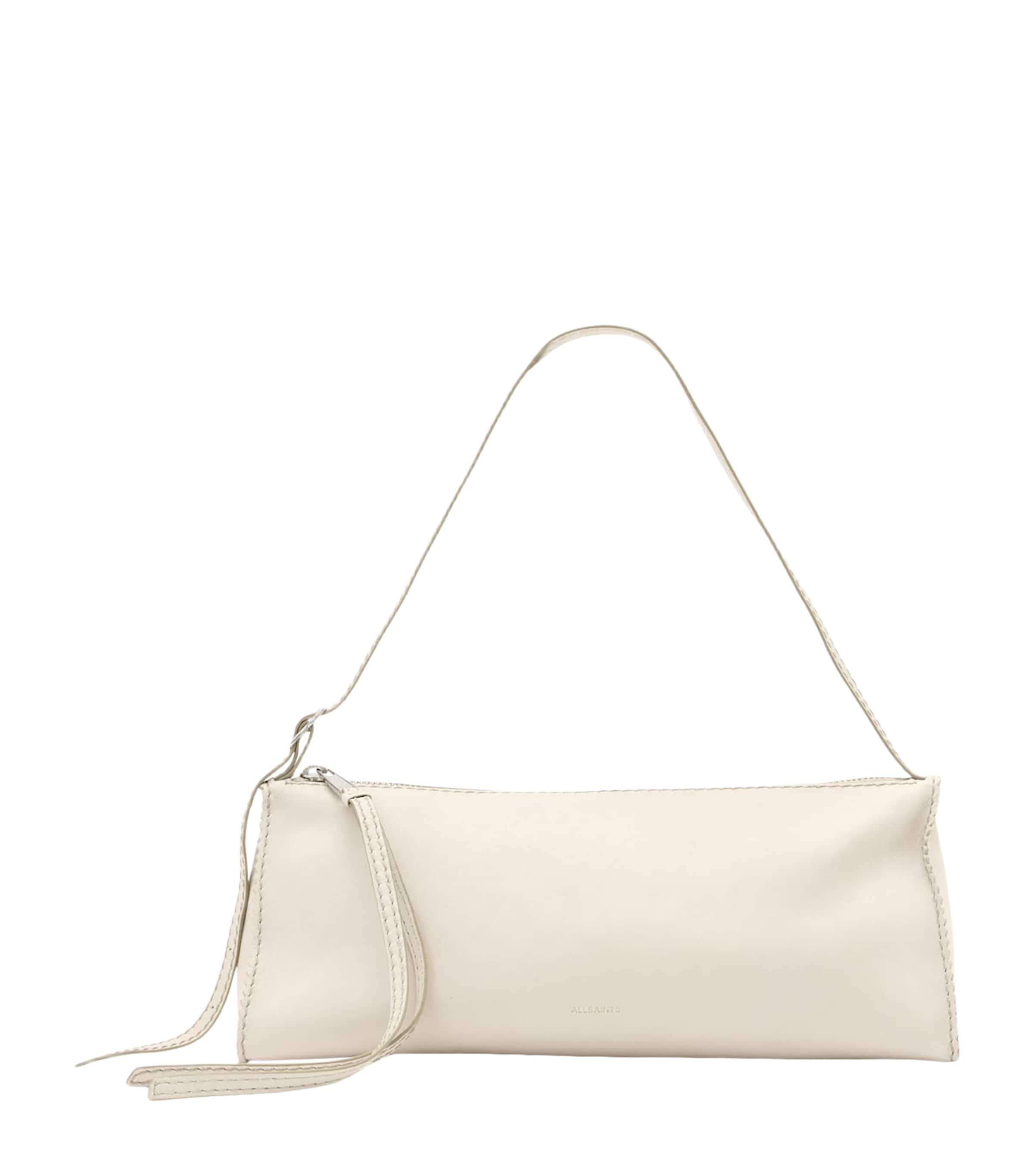 AllSaints Leather Siloh Shoulder Bag Antique White Image 1