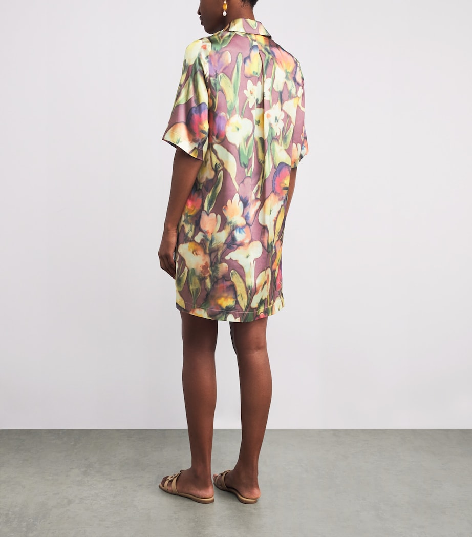 Silk Floral Shirt Dress 952 MAGNOLIA Image 3