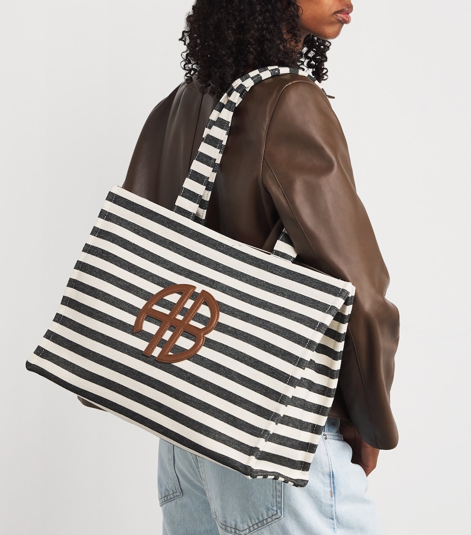 Stripe Logo Lara Tote Bag MULTI Image 5