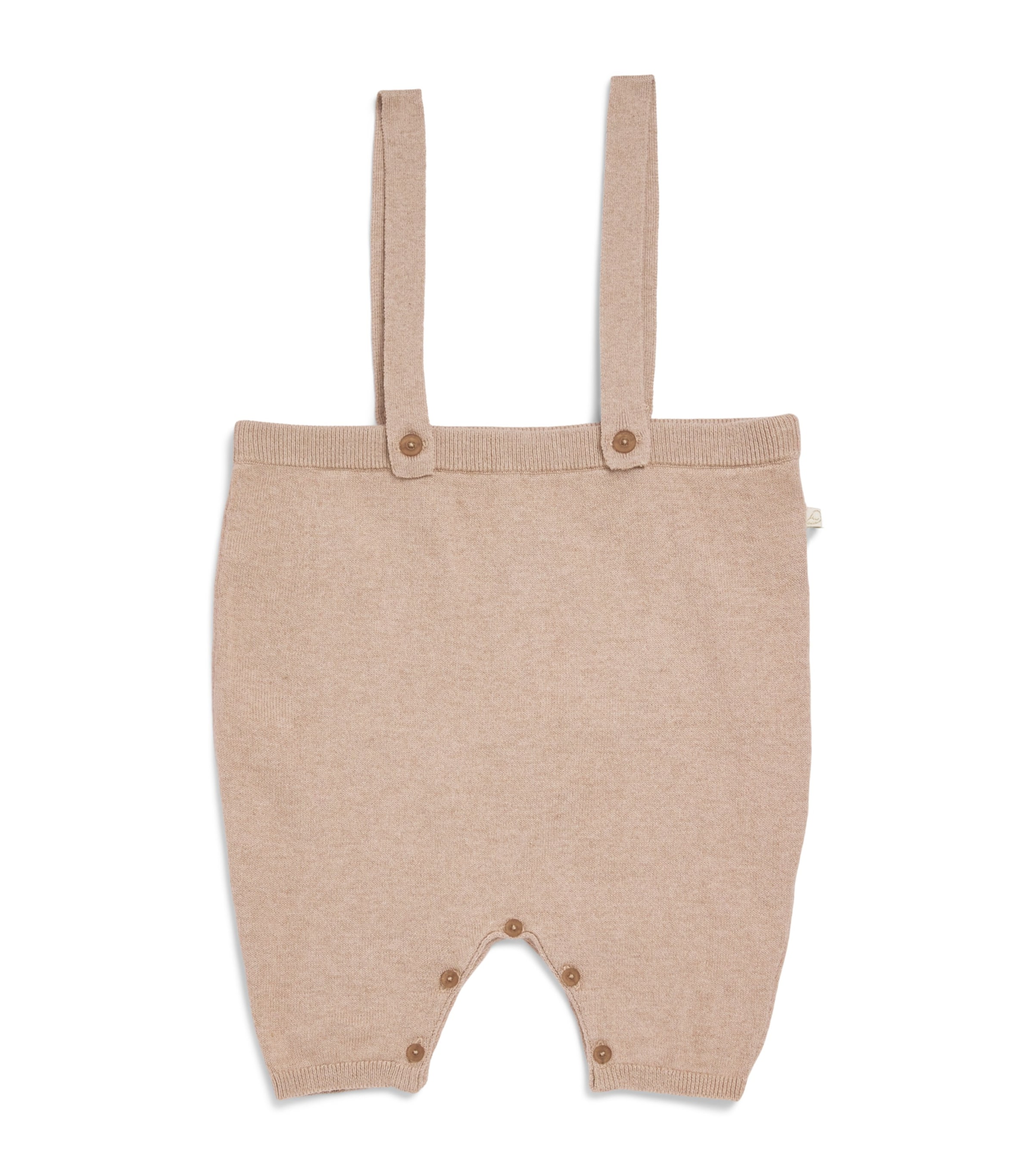 Shop Marie-chantal Cotton-cashmere Suspender Trousers In Beige