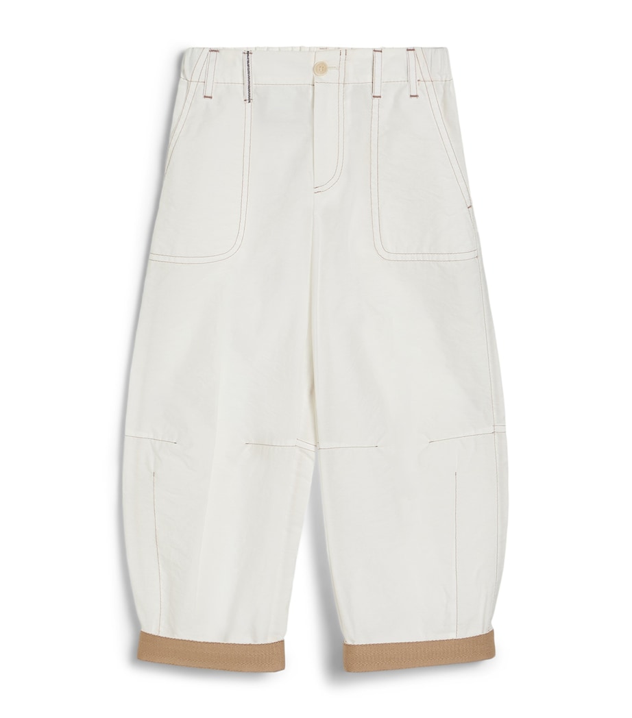Brunello Cucinelli Kids Tapered Barrel-Leg Jeans (4-6 Years) Image 1