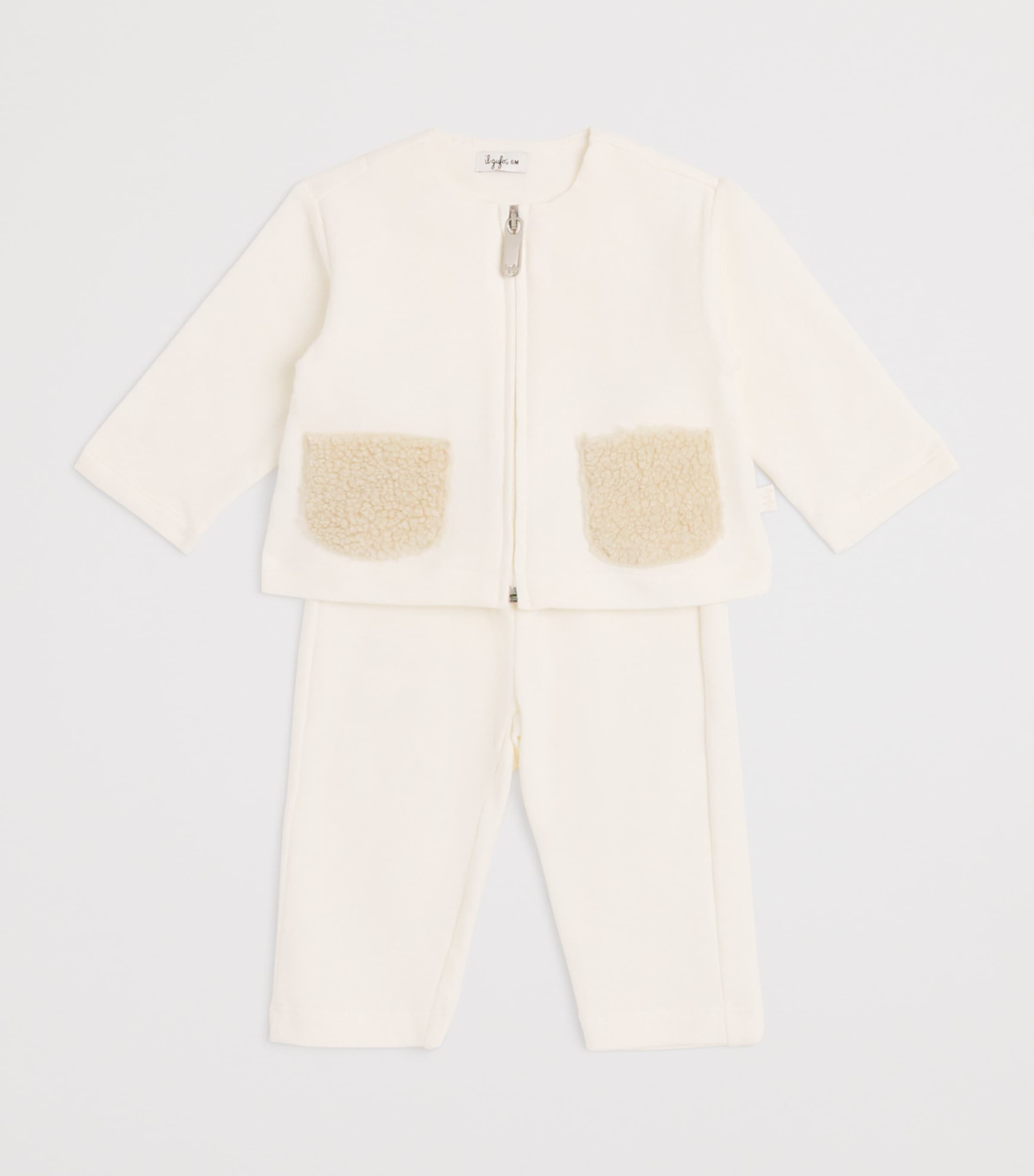 Stretch-Cotton Sweatshirt and Trousers Set (6-24 Months) 1011MILK/NATURAL Image 3