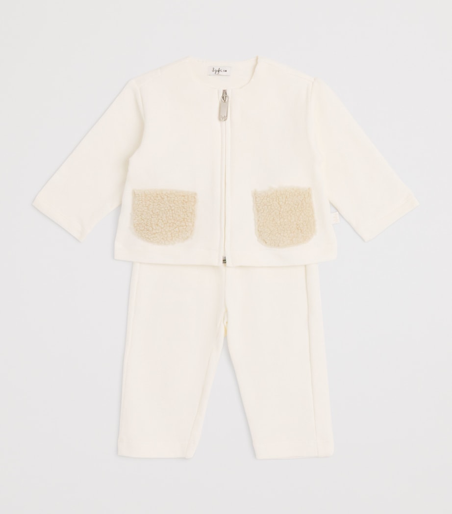 Stretch-Cotton Sweatshirt and Trousers Set (6-24 Months) 1011MILK/NATURAL Image 3