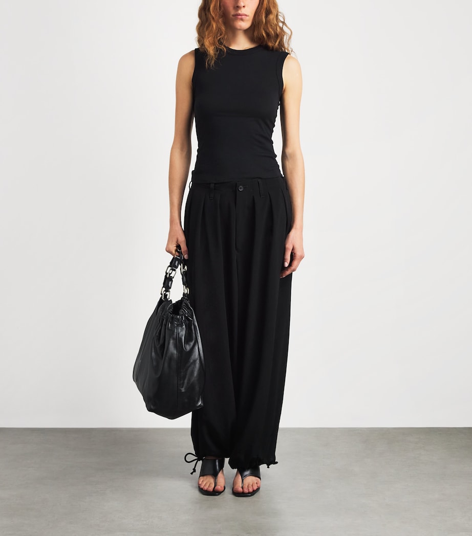 ÉTERNE Womens Fitted Tank Top Black Image 2