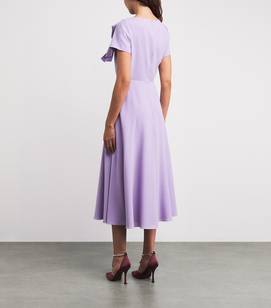 Roksanda Womens Crepe Luna Midi Dress Heather Image 4