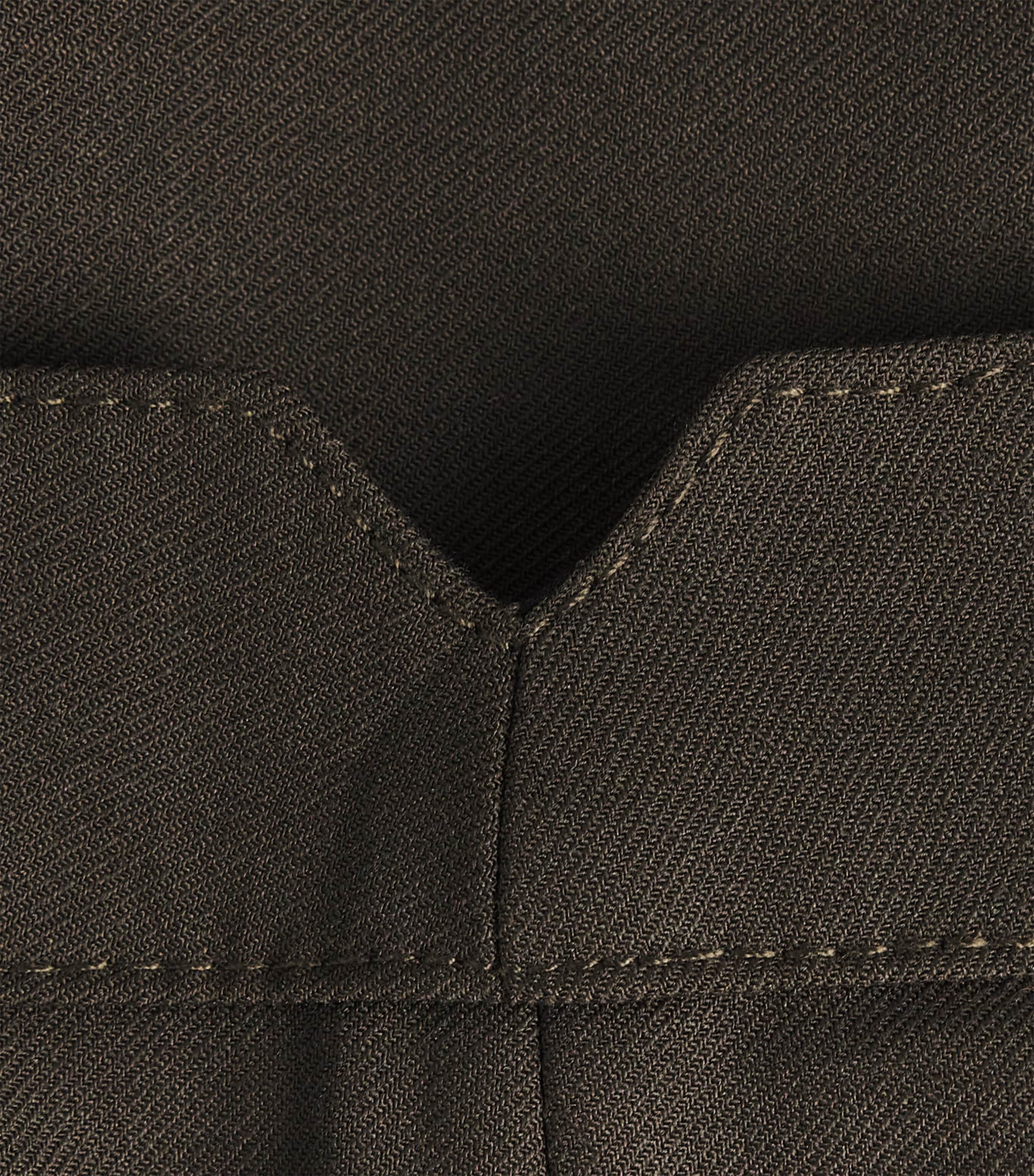 Pleated Wide-Leg Trousers INTENSE OLIVE Image 5