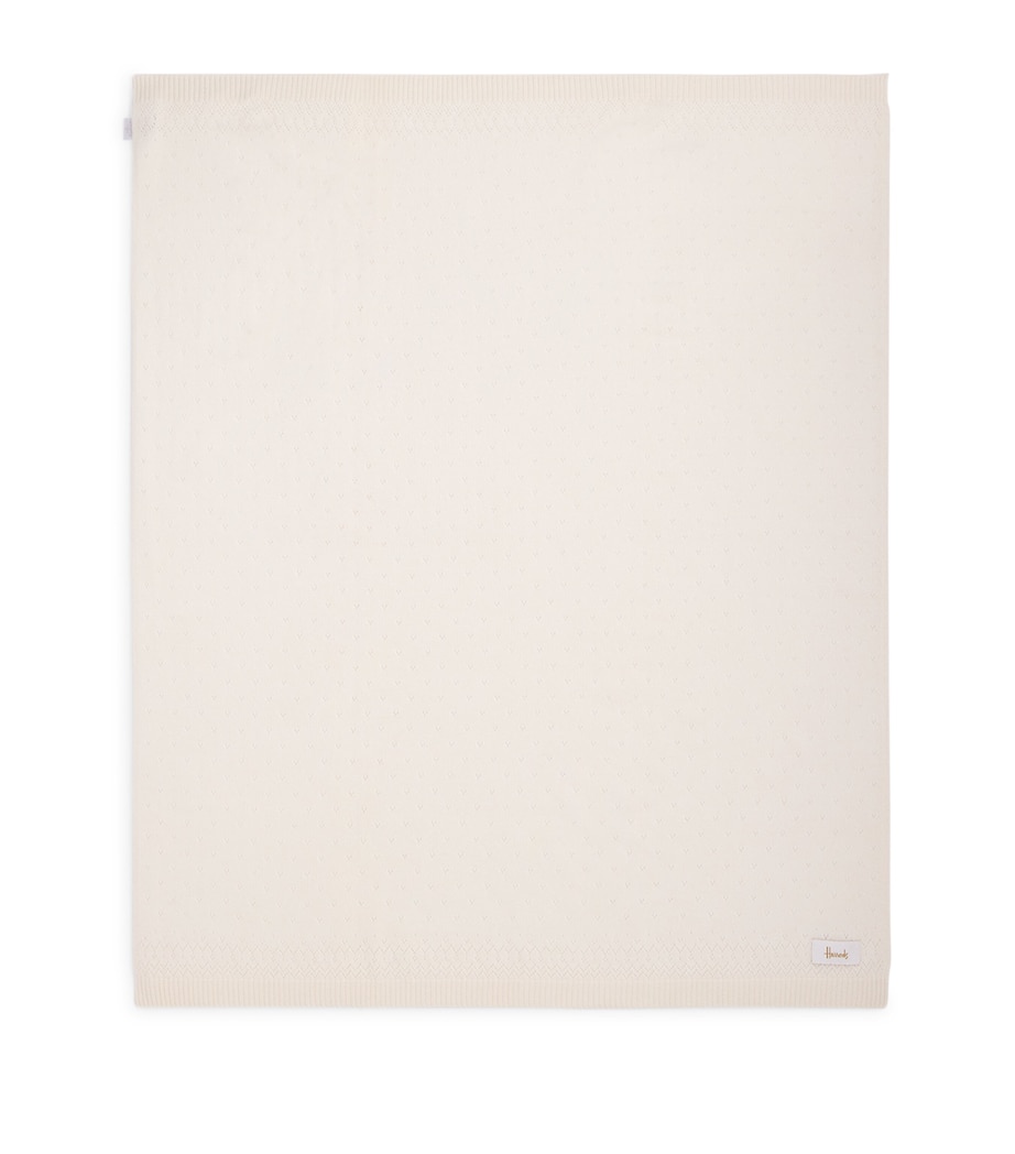 Harrods Cashmere Shawl Ivory Image 1