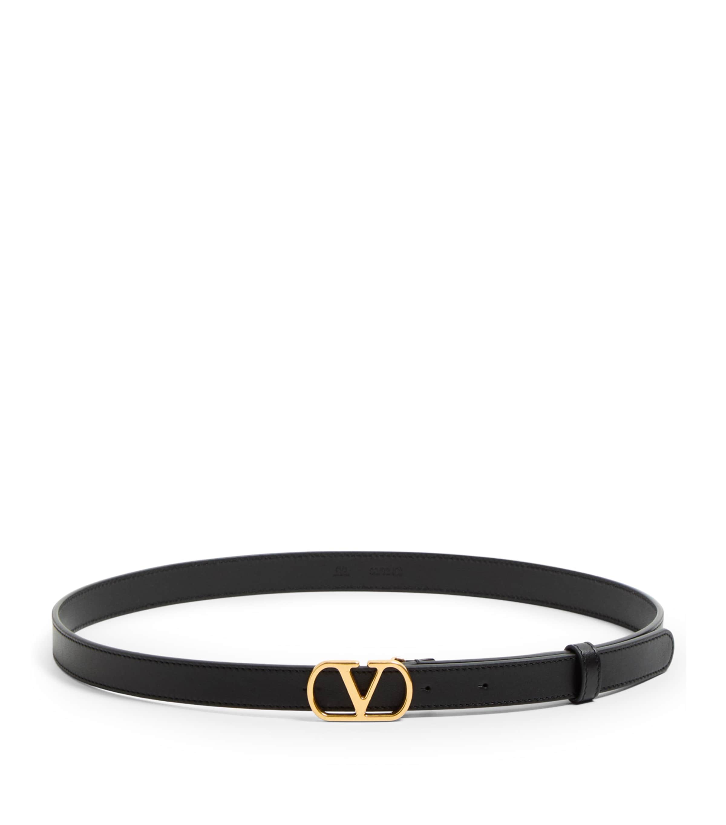 Valentino Leather Vlogo Signature Belt In Black