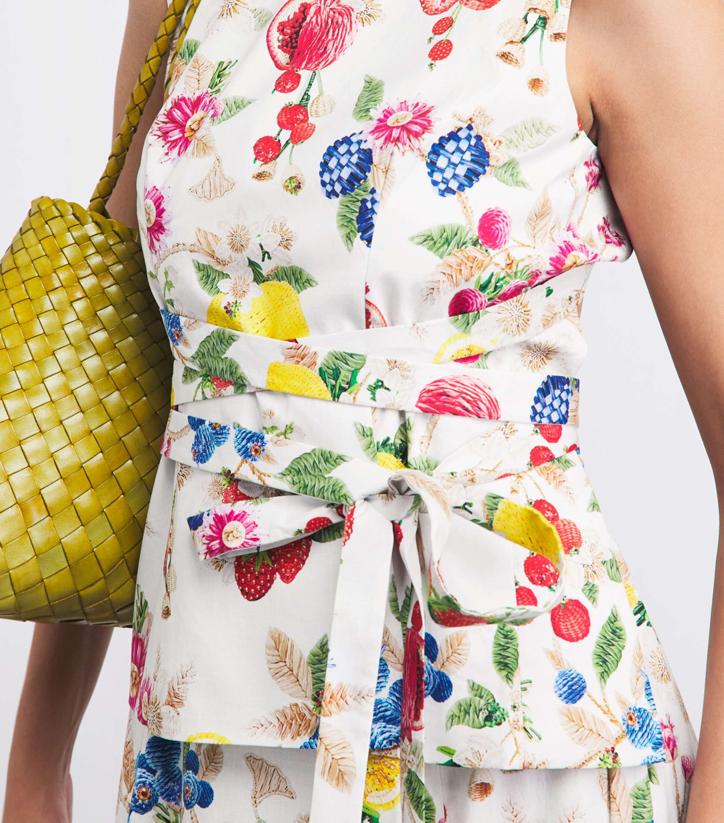 Mary Katrantzou Womens Stretch-Cotton Juda Top Fruitavola Aop Image 3