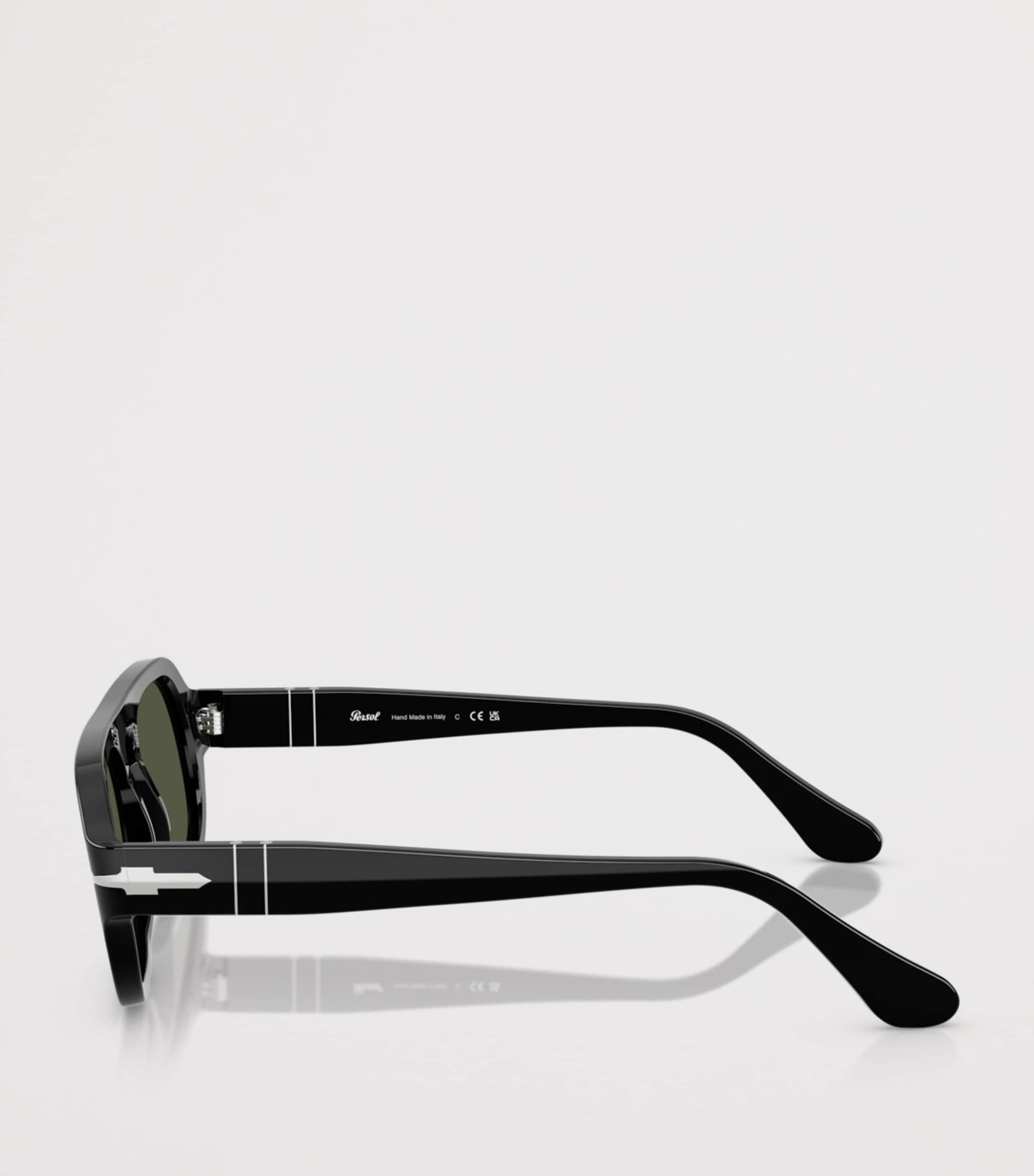 Persol Square Pilot Sunglasses Black Image 3