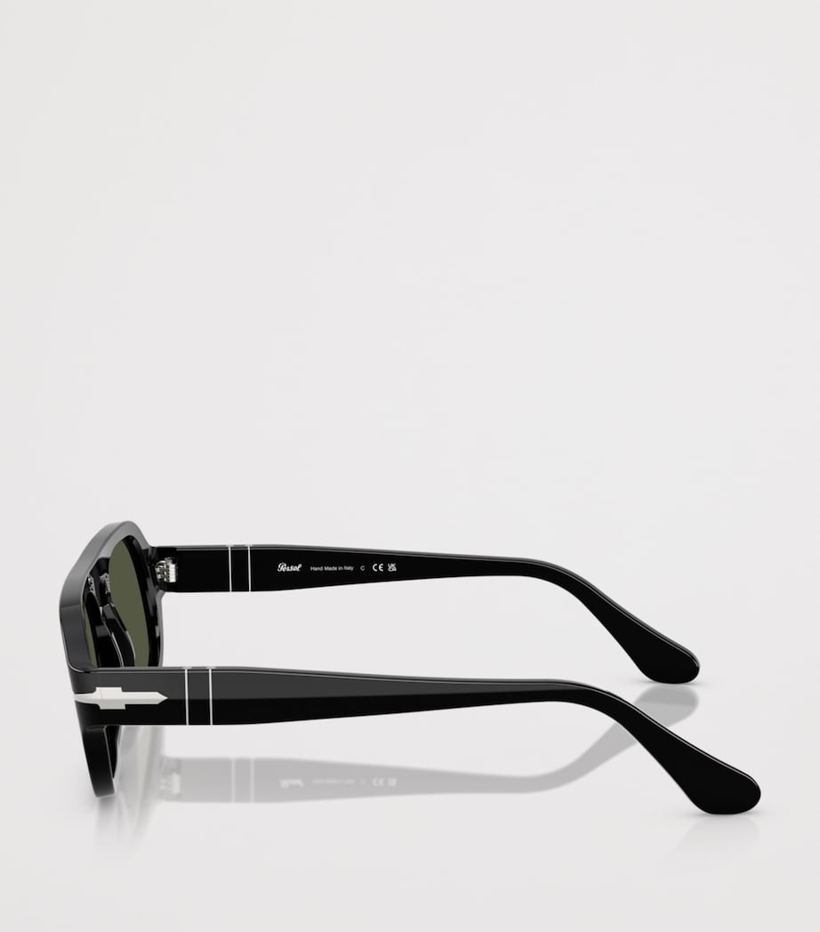 Persol Square Pilot Sunglasses Black Image 3