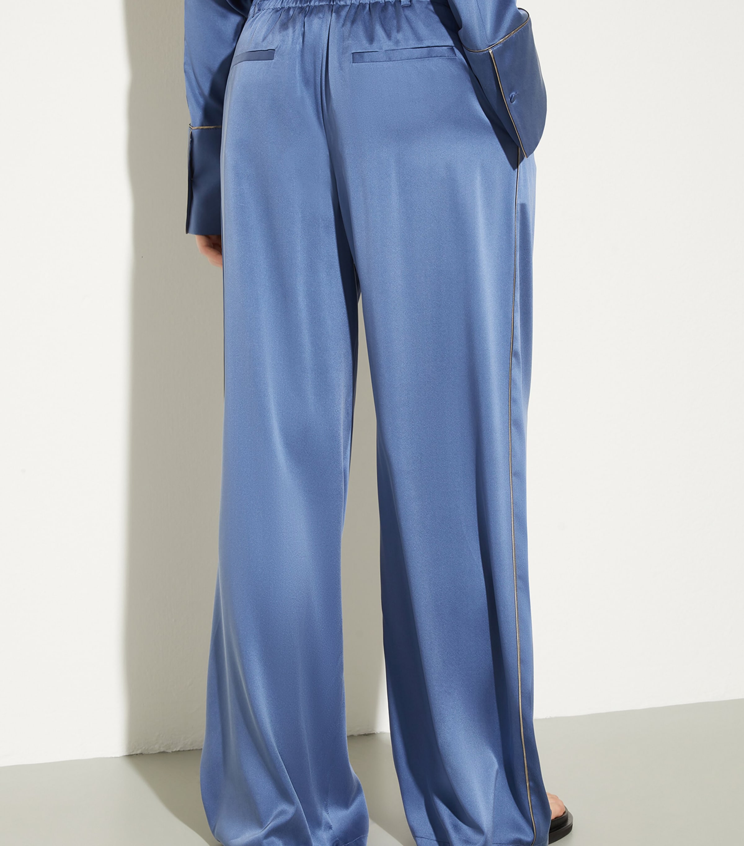 MAX&Co. Womens Stretch-Silk Trousers Avio Image 4