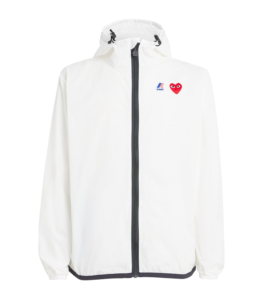 x K-Way Nylon Water-Resistant Jacket WHITE Image 1