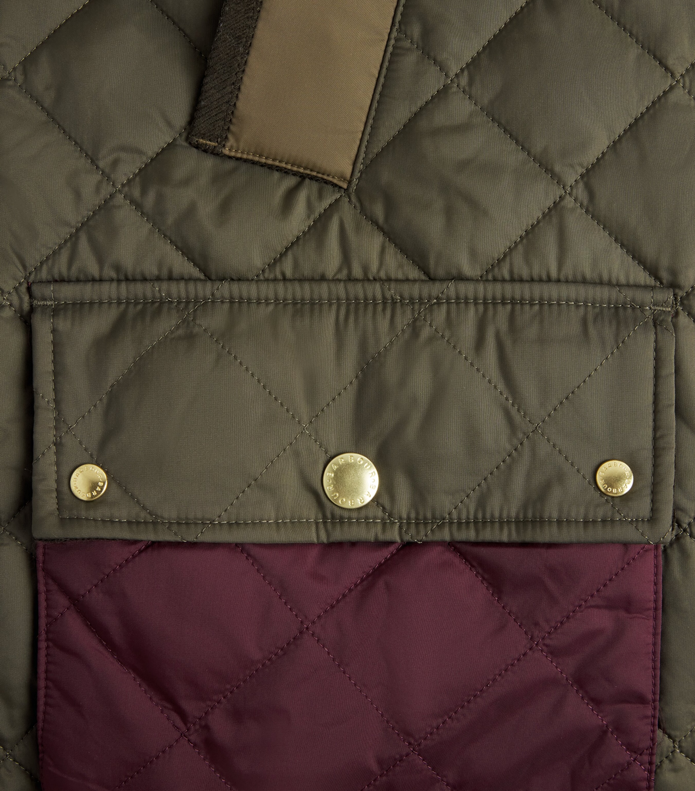 Barbour Womens Quilted Patchwork Bedale Jacket Olve/bch/dk Olv/mrlt Image 6