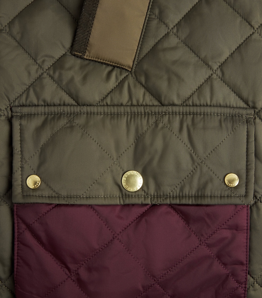Barbour Womens Quilted Patchwork Bedale Jacket Olve/bch/dk Olv/mrlt Image 6
