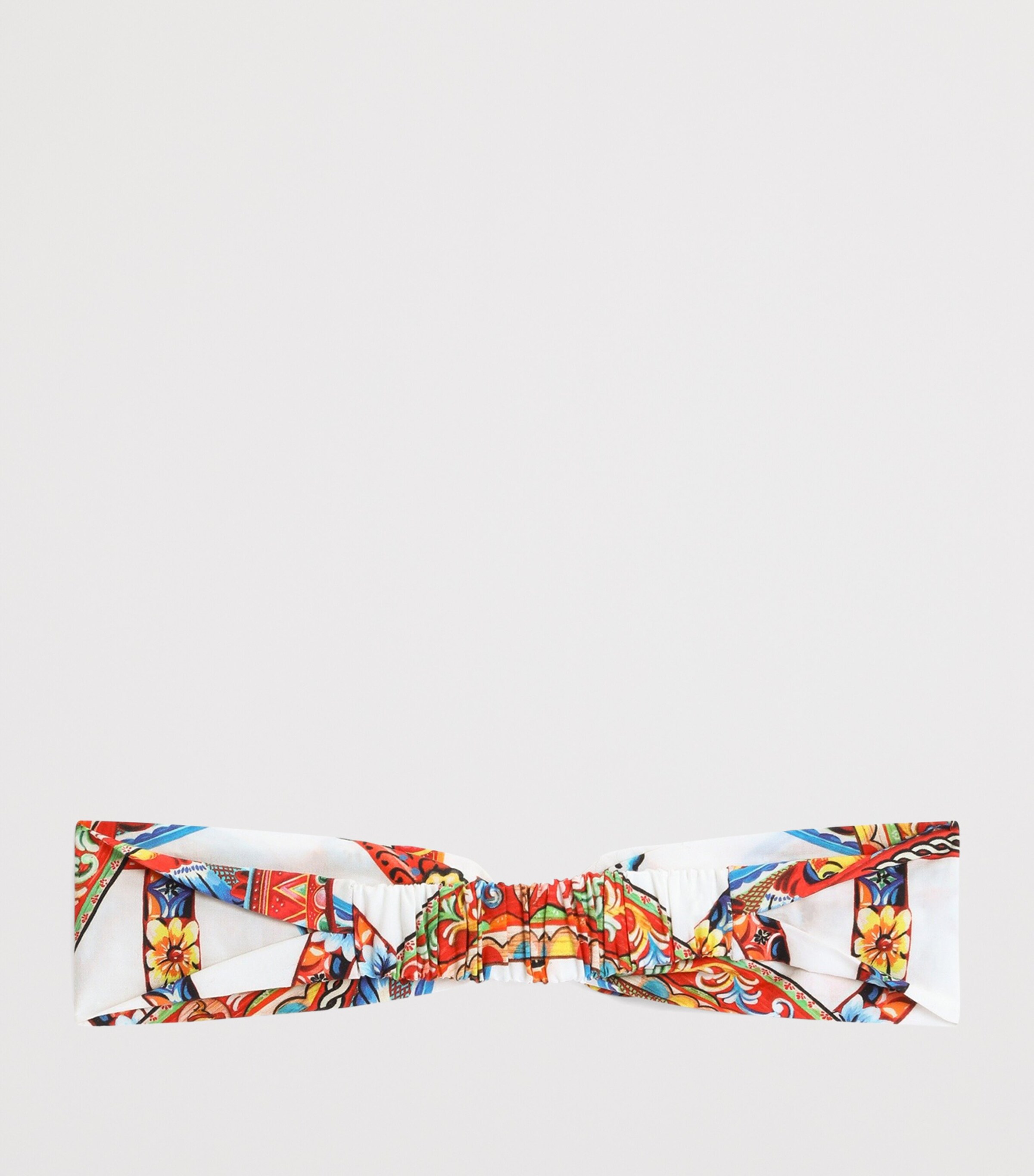 Dolce&Gabbana Kids Carretto Print Headband Carretto F.bco Image 2