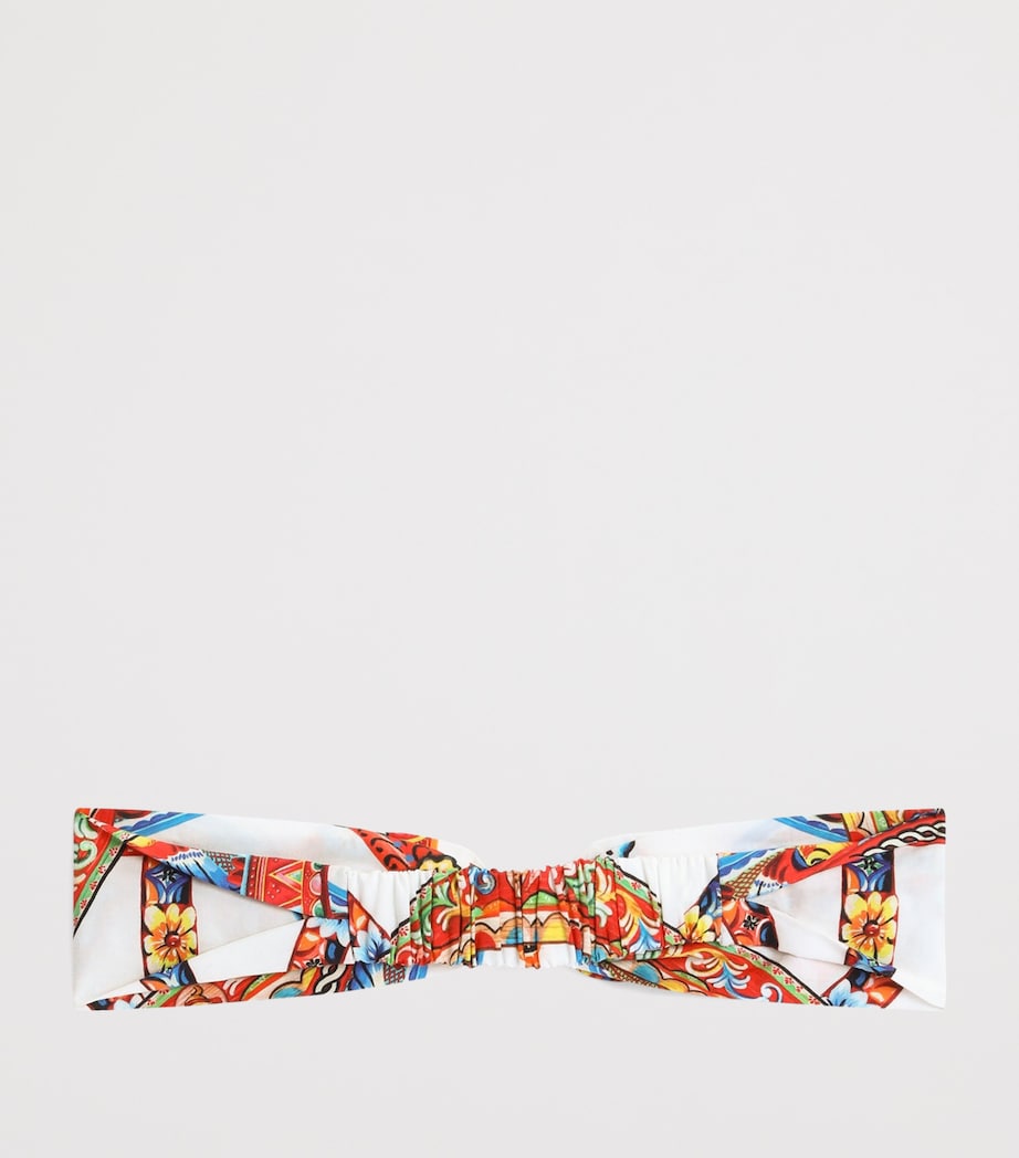 Dolce&Gabbana Kids Carretto Print Headband Carretto F.bco Image 2