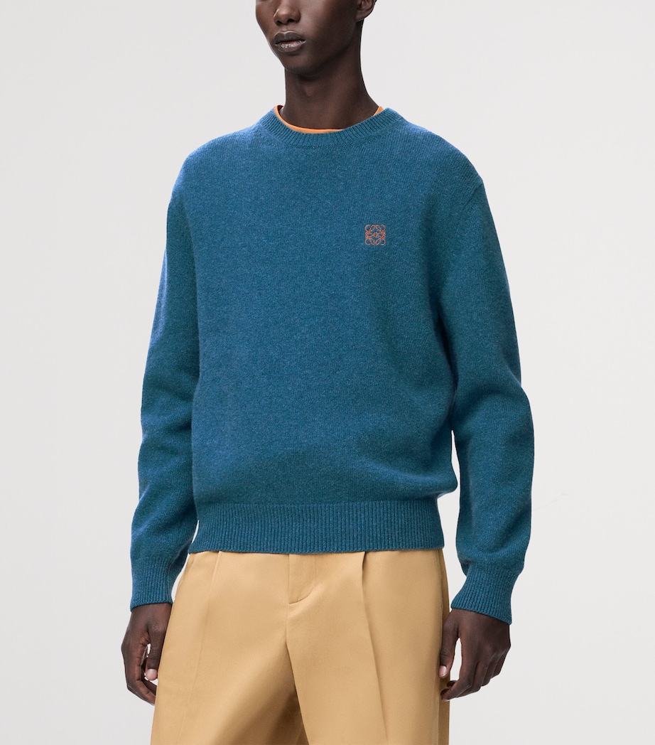 Wool Anagram Sweater DARK GREEN Image 3