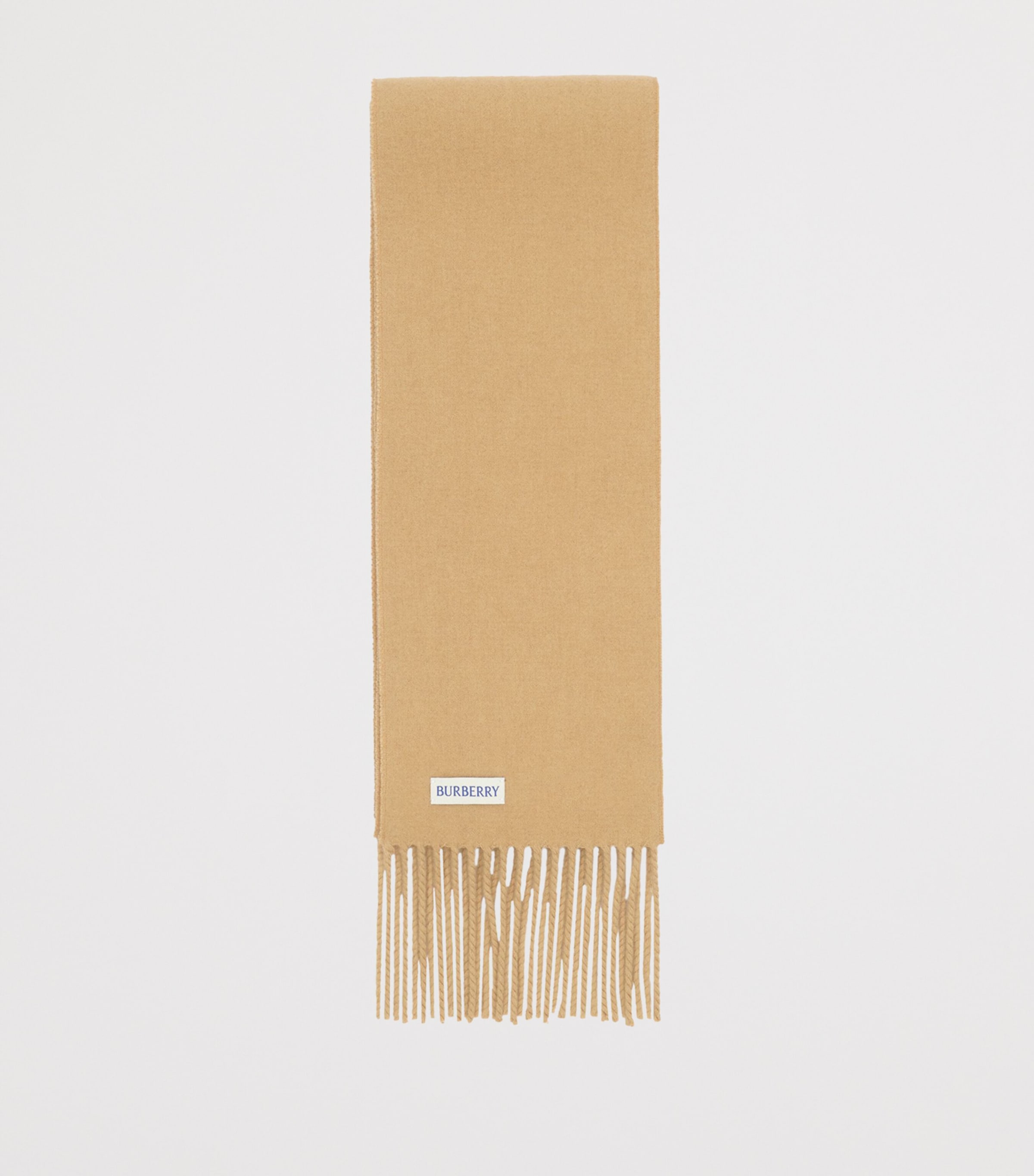 【値下げ可】Burberrys WOOL&CASHMERE バーバリー Burberry Beige Cashmere Check-Label Narrow Scarf | Harrods US
