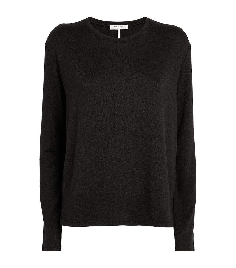 Fine-Knit Sweater BLACK Image 1