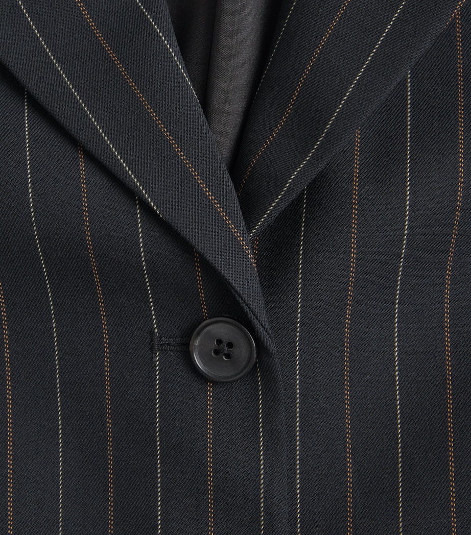 ME+EM Womens Pinstripe Blazer Black Image 6