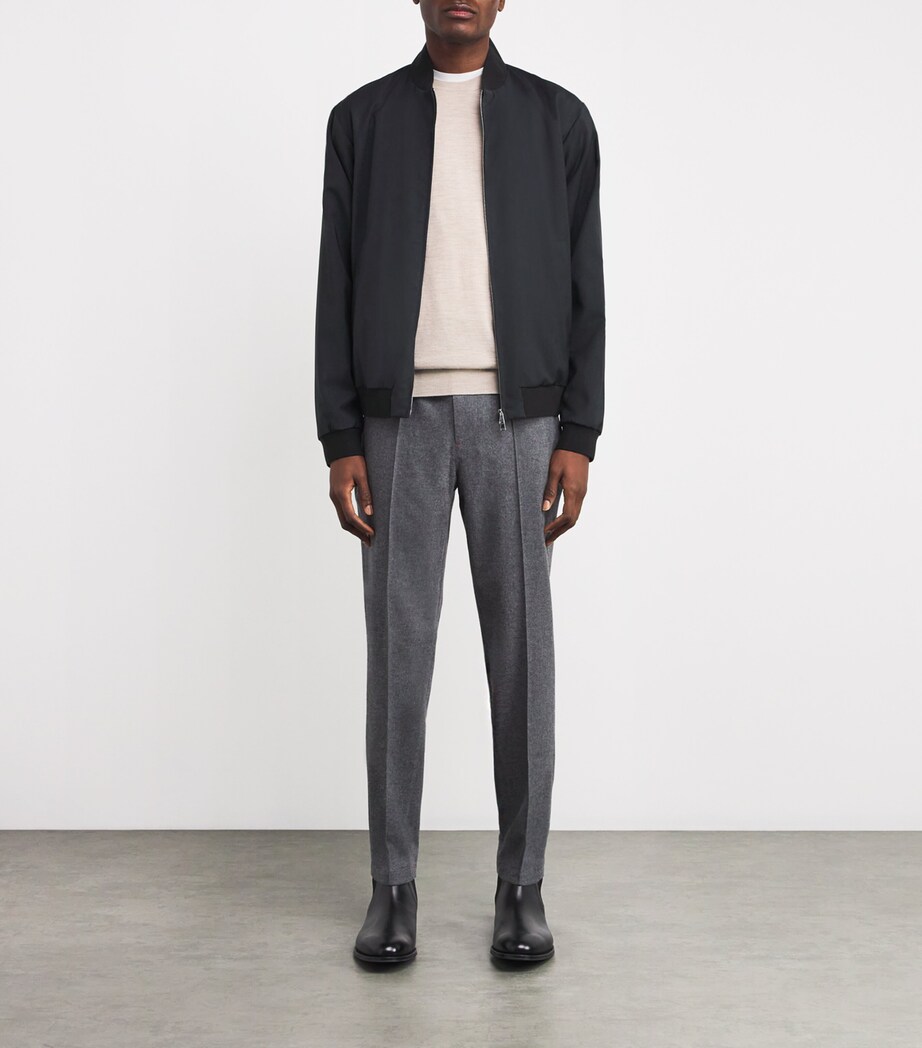 Stretch-Cotton Bomber Jacket 580 PIOMBO Image 2