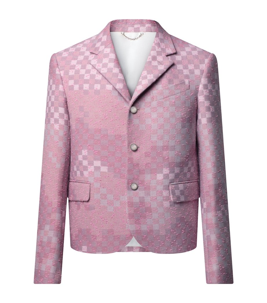 Wool-Blend Tweed Damoflage Sakura Jacket PALE PINK Image 1