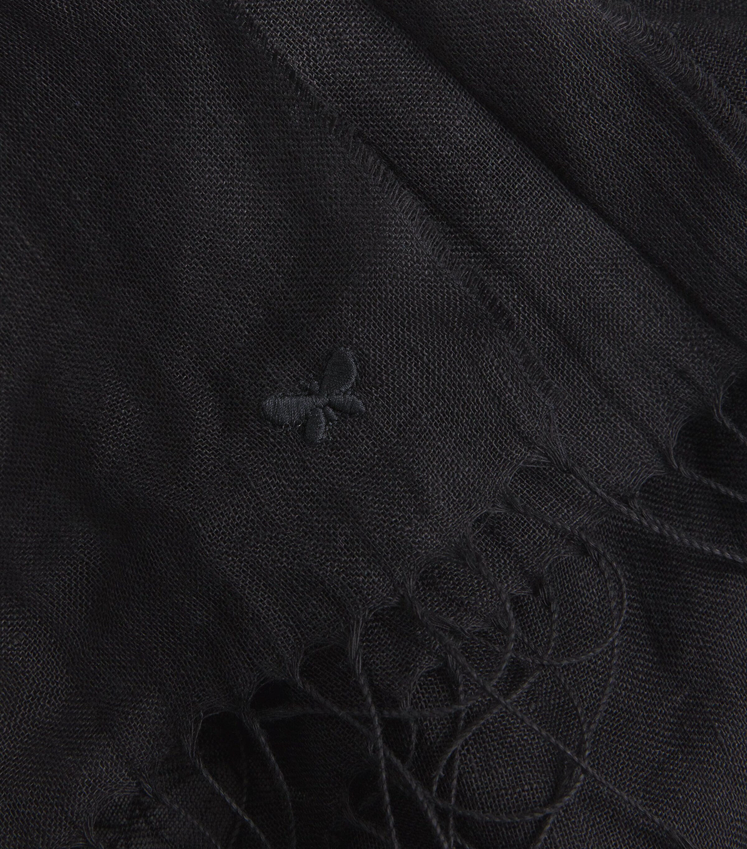 Weekend Max Mara Linen Stole Scarf Black Image 5