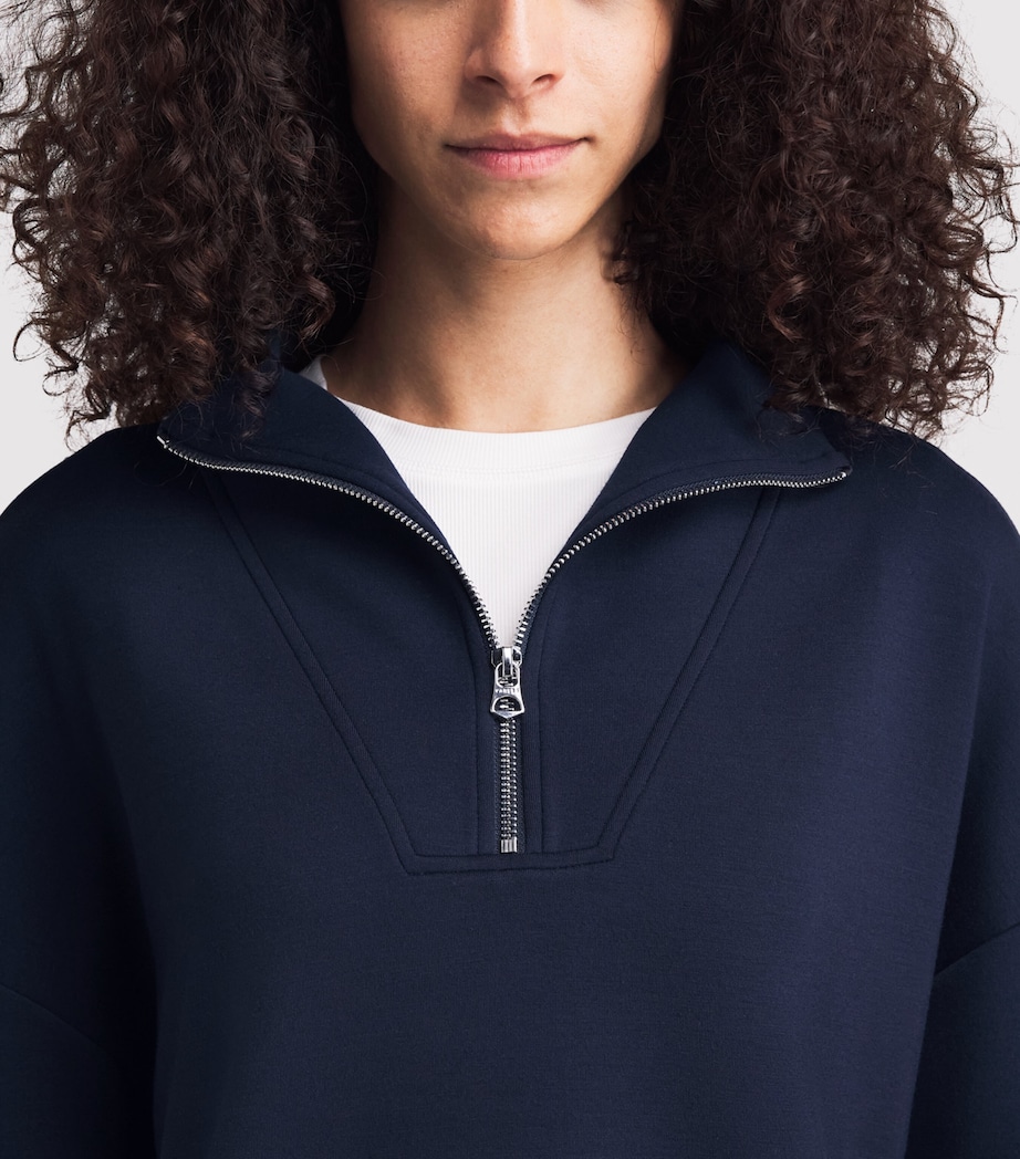 Varley Womens DoubleSoft Hawley Half-Zip Sweatshirt Navy Image 3