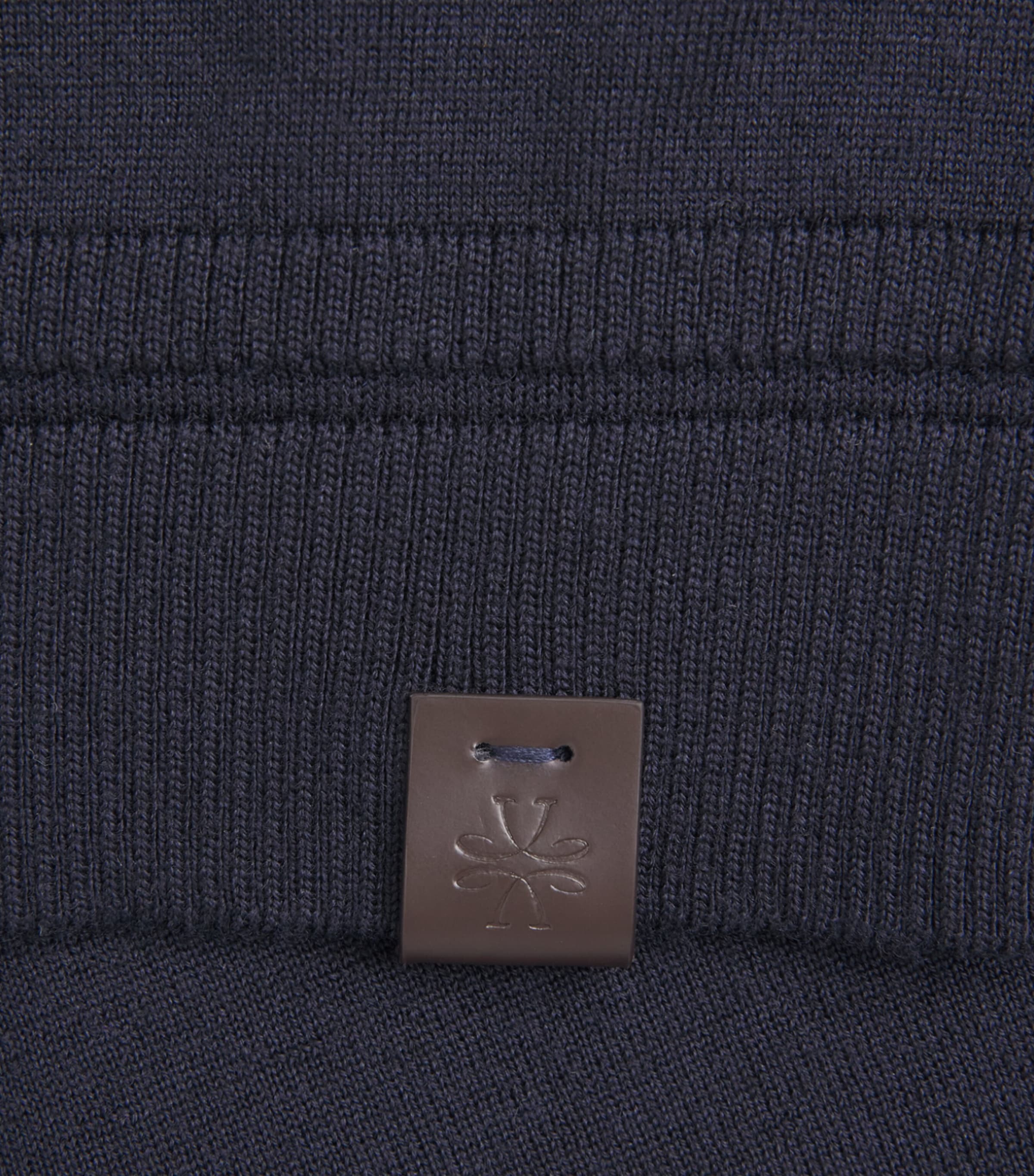 Jacob Cohën Mens Wool-Silk Rollneck Jumper Navy Blue Image 6