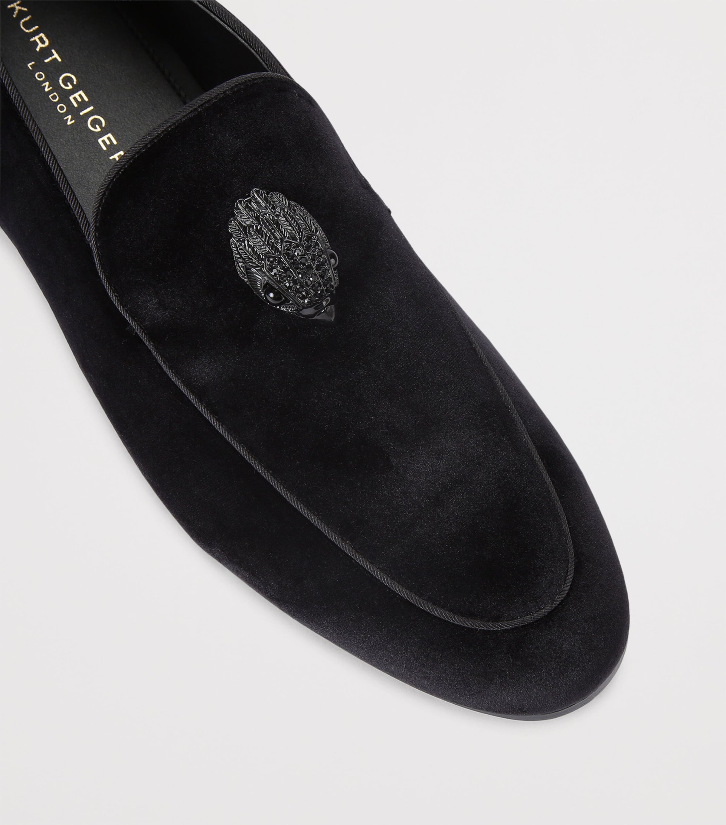 Kurt Geiger London Hugh Venetian Loafer Black Velvet Men\'s US 8, EU 41 HUGH 2 LOAFER Black Velvet Slip On Loafer by KURT GEIGER LONDON main image 3