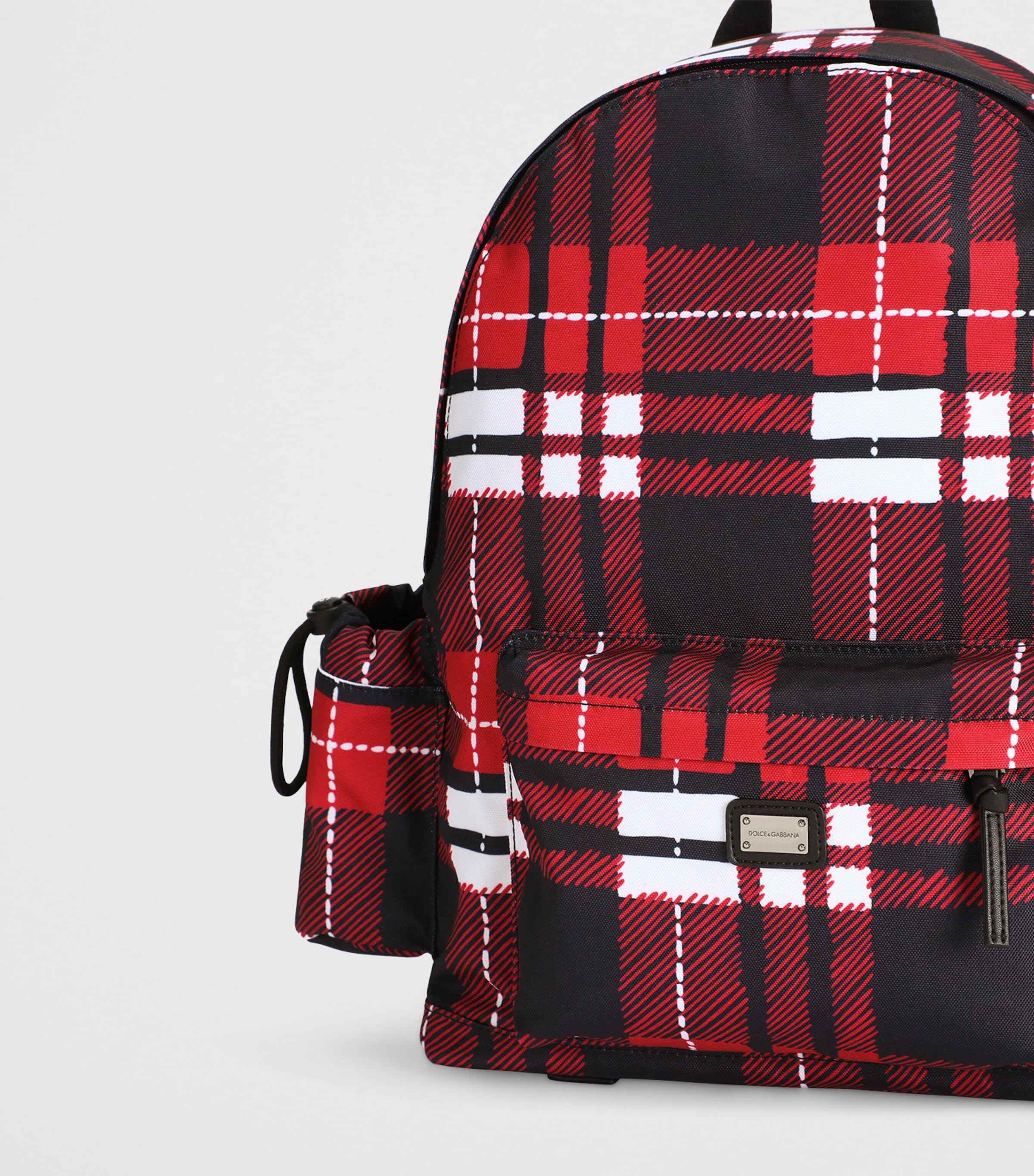 Nylon Tartan Print Backpack HS5QB-TARTAN RO Image 3