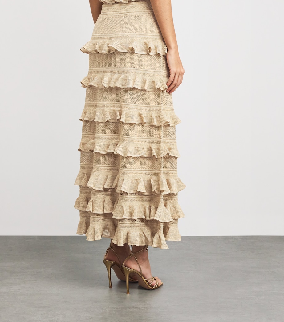 Knit Hypnotic Midi Skirt METGLD/METALLIC GOLD Image 4