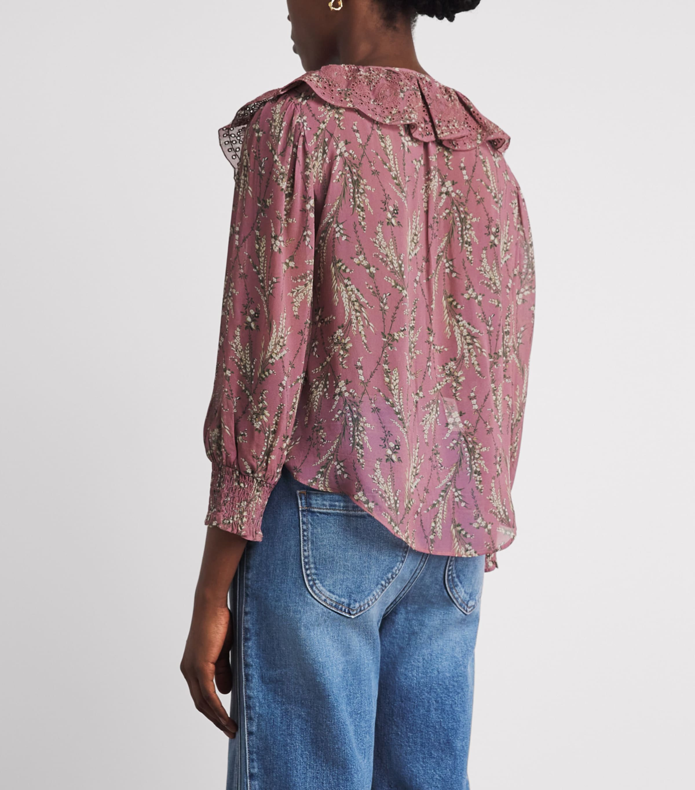 Veronica Beard Womens Ruffled Hewitts Blouse Hze Mlti Image 5