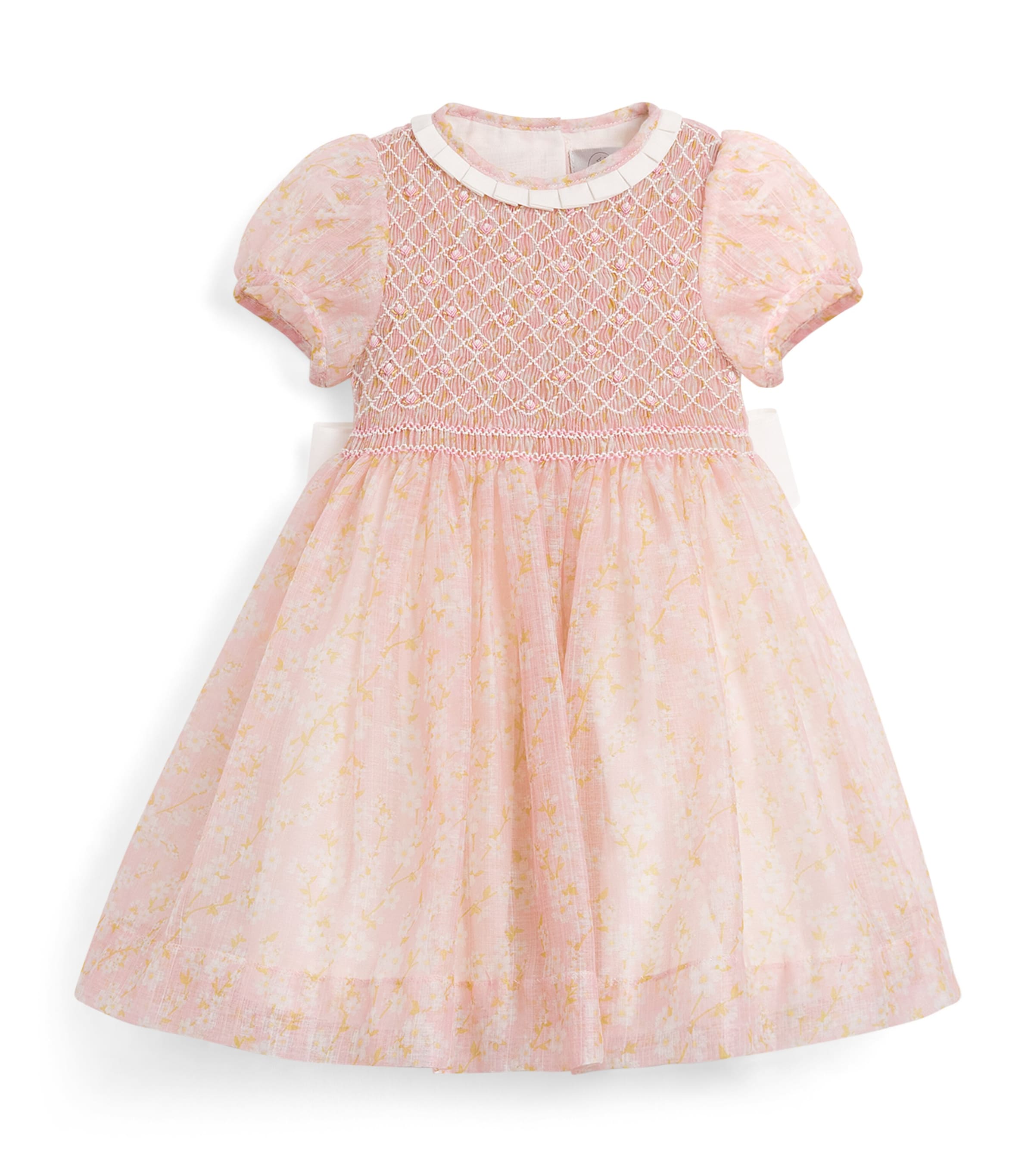 PEPA LONDON Floral Smocked Dress (12 Months - 4 Years) Pink Image 1