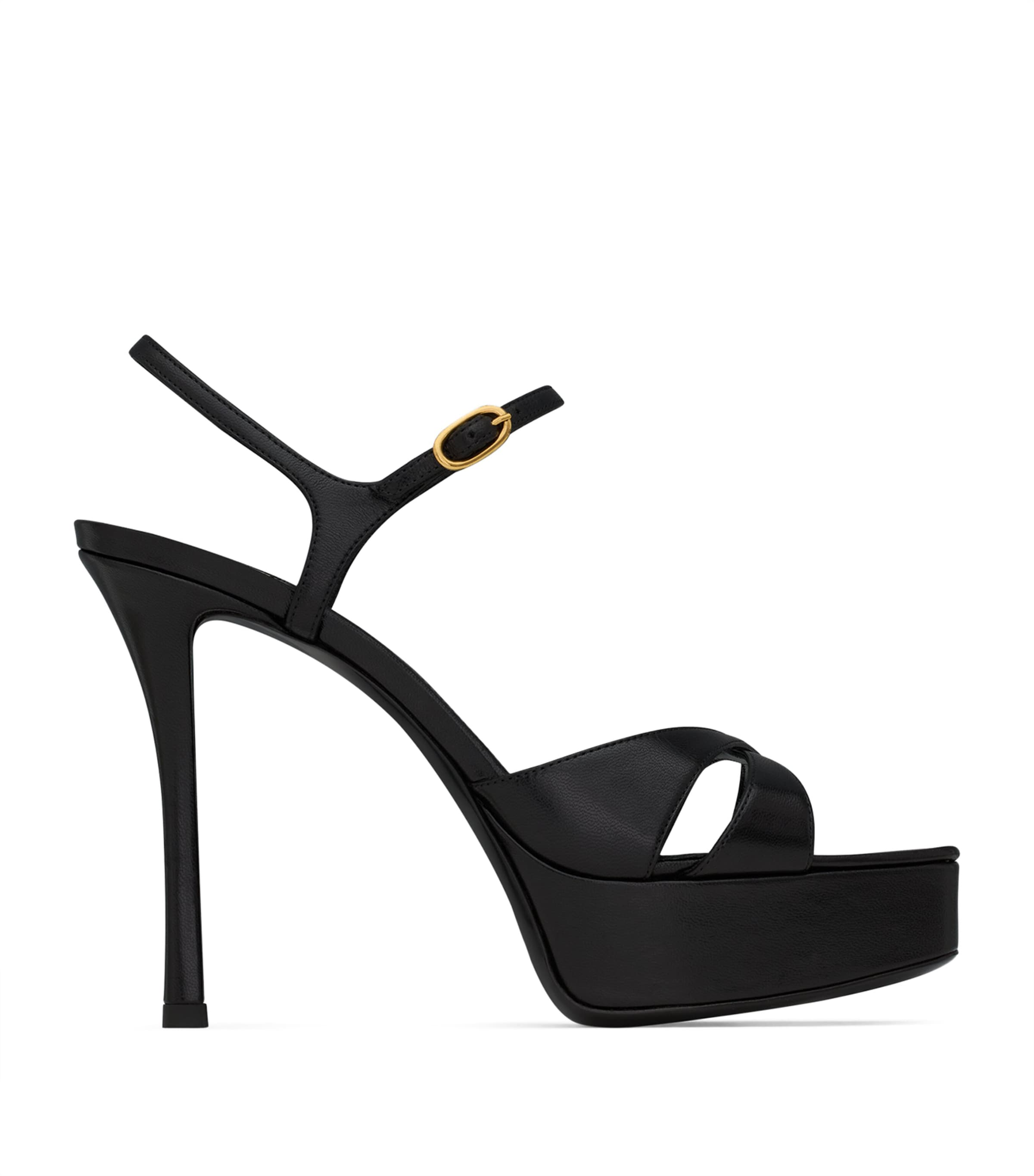Saint Laurent Debbie Platform Sandals 85 In Black